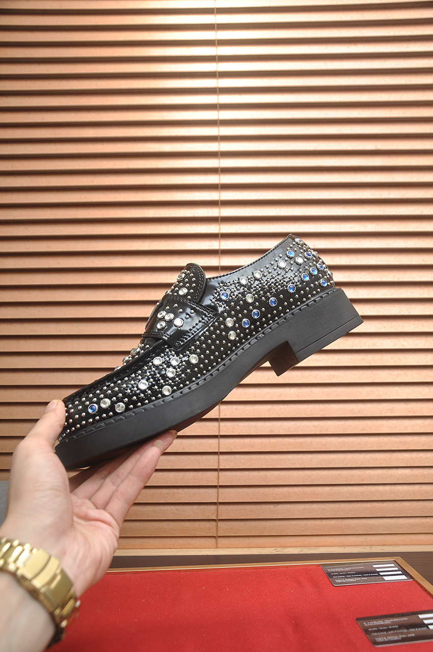 Prada men's leather shoes-50