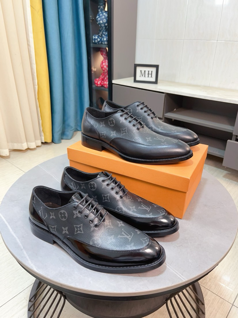 LV men's leather shoes-40