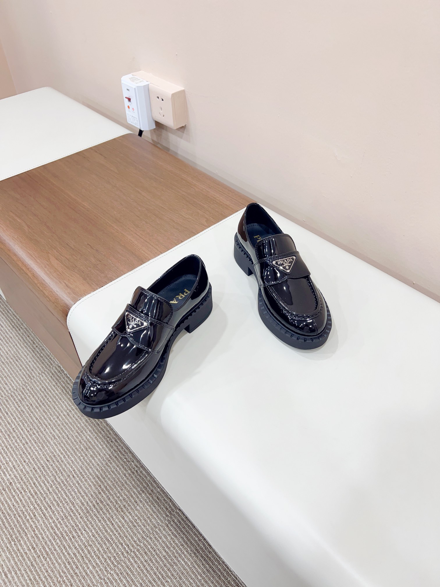 Prada women's leather shoes-42