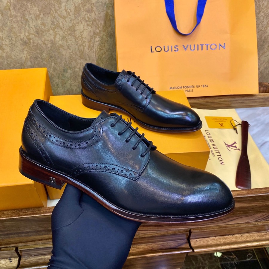 LV men's leather shoes-97