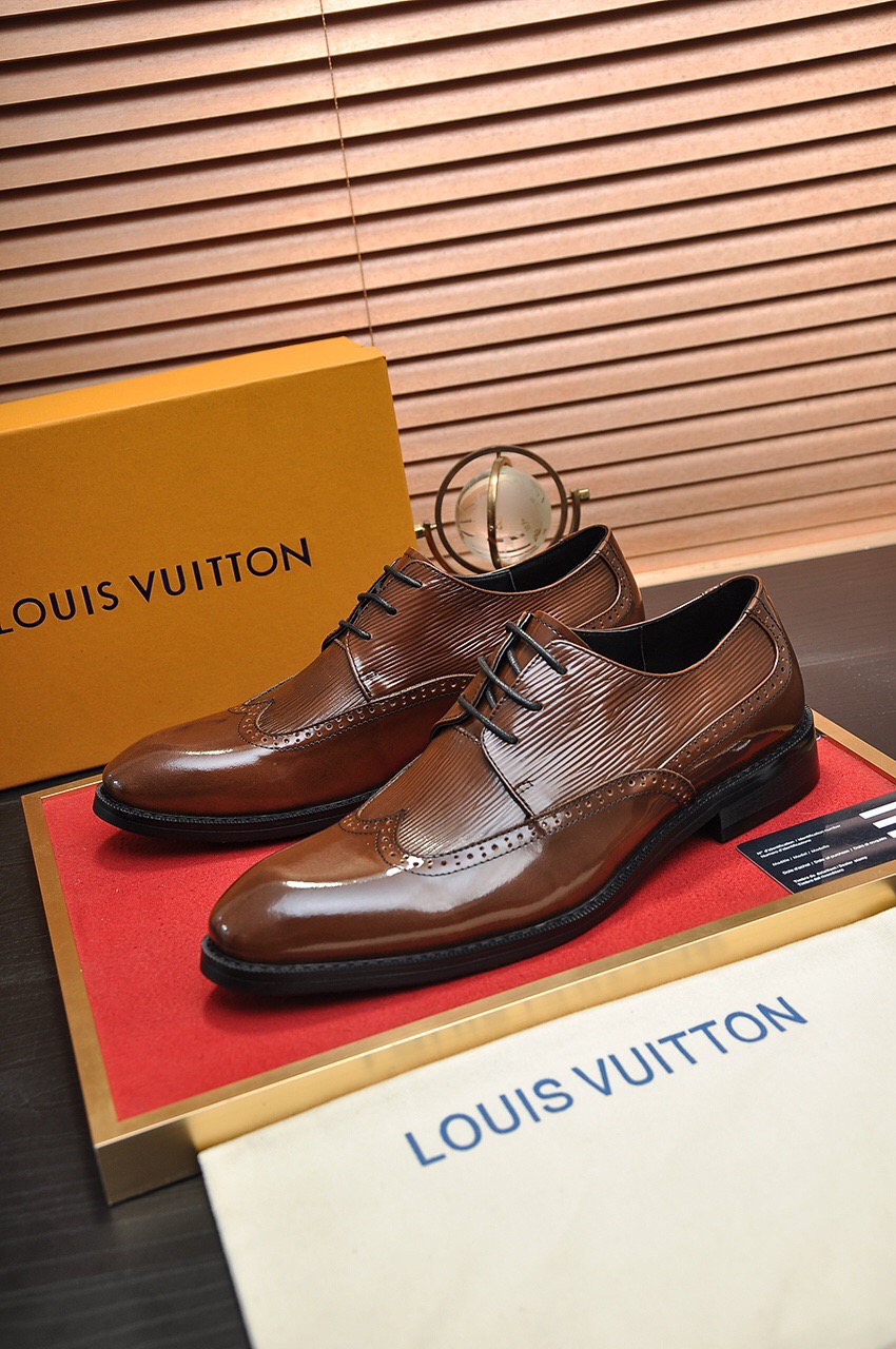 LV men's leather shoes-78