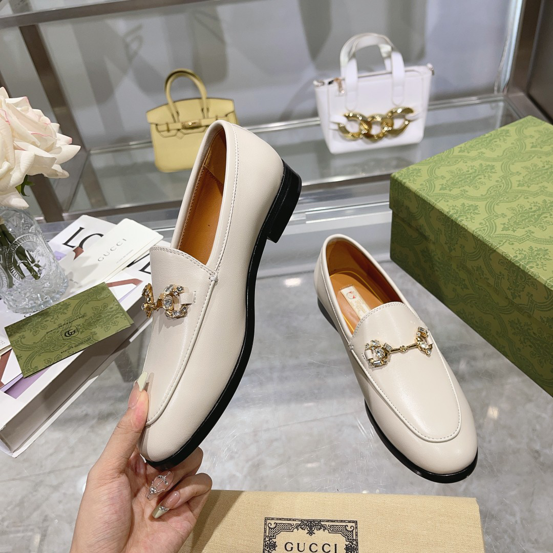 Gucci women's leather shoes-23