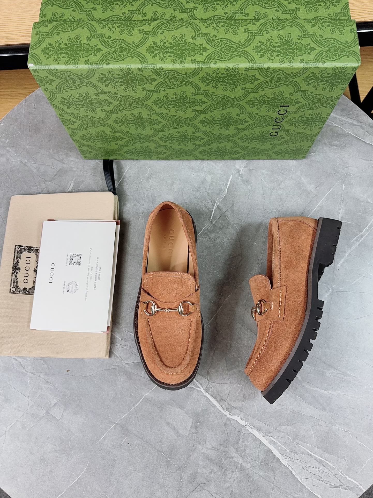 Gucci women's leather shoes-115