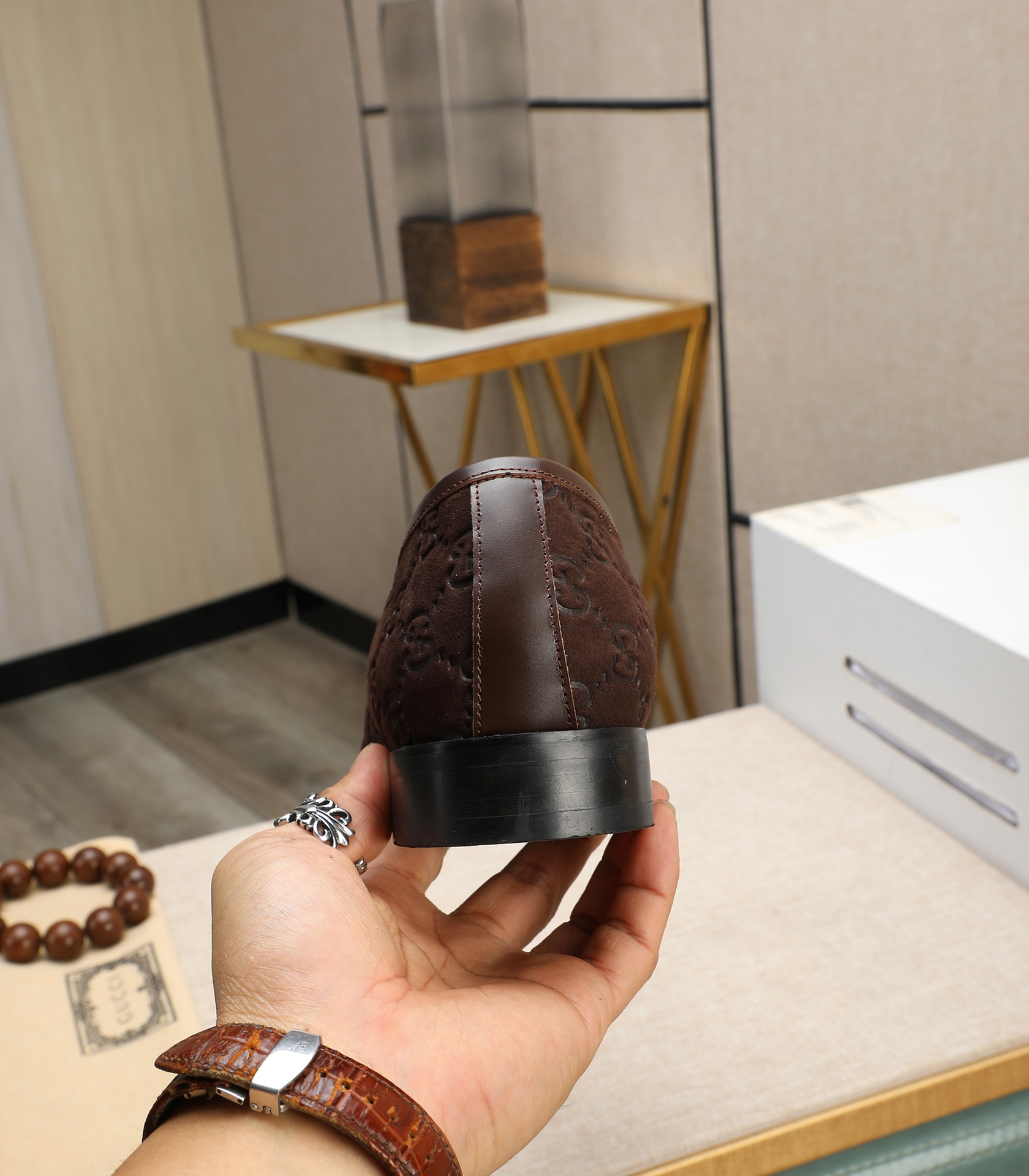 Gucci men's leather shoes-73