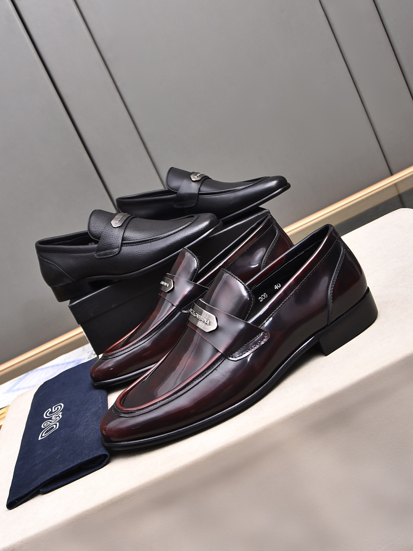 D&G men's leather shoes-56