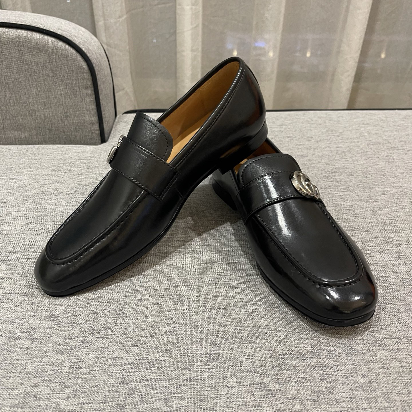 Gucci men's leather shoes-27