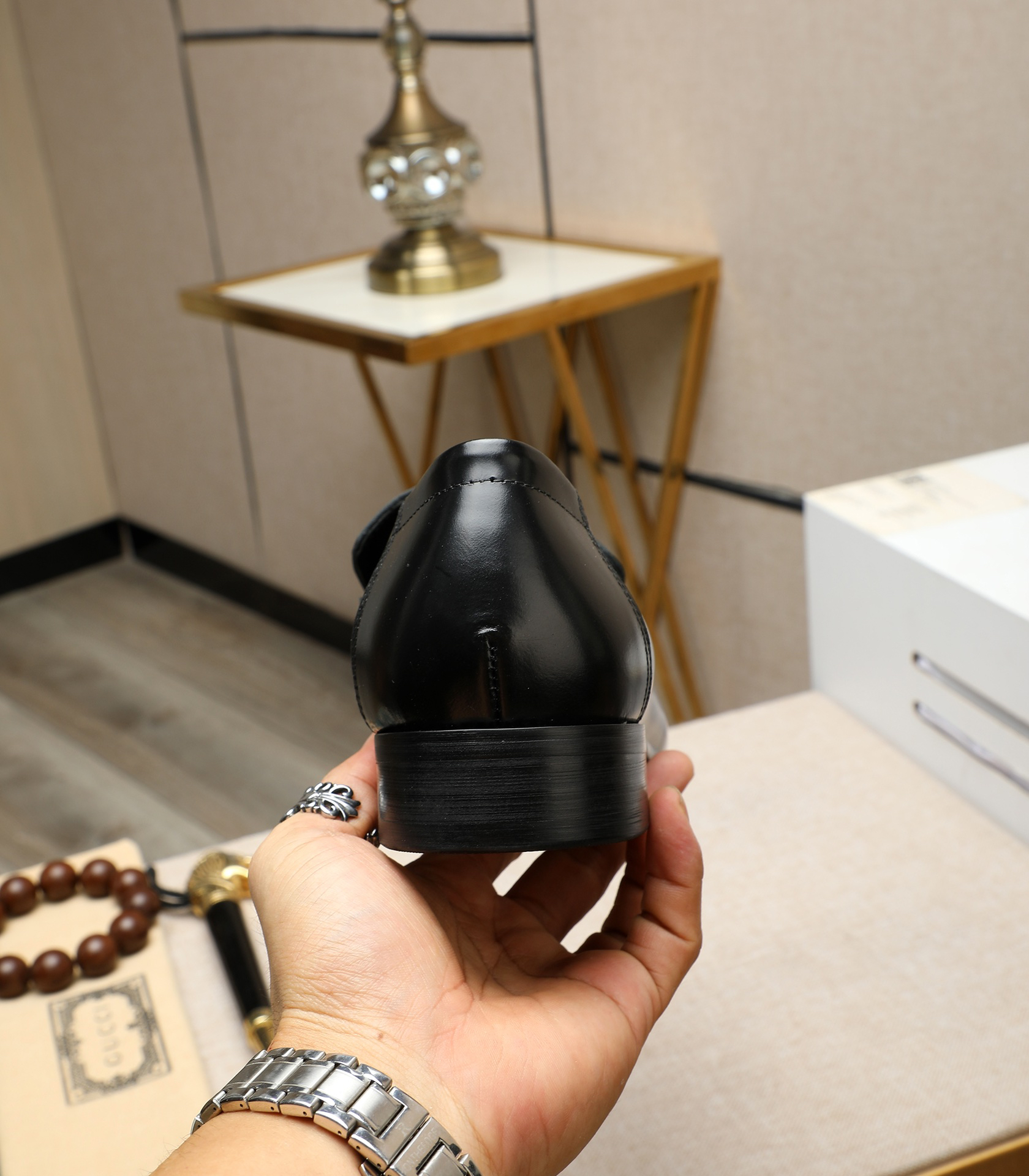 Gucci men's leather shoes-106