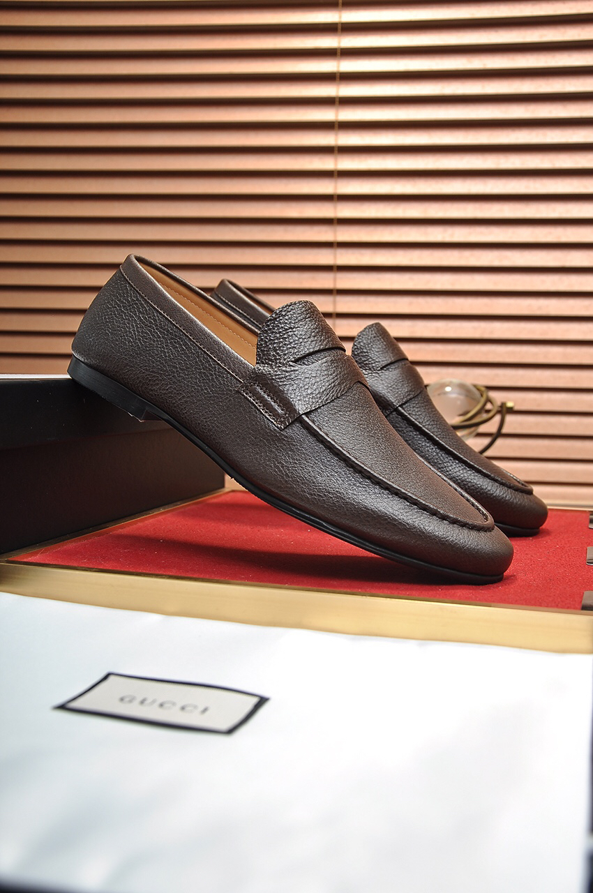 Gucci men's leather shoes-61