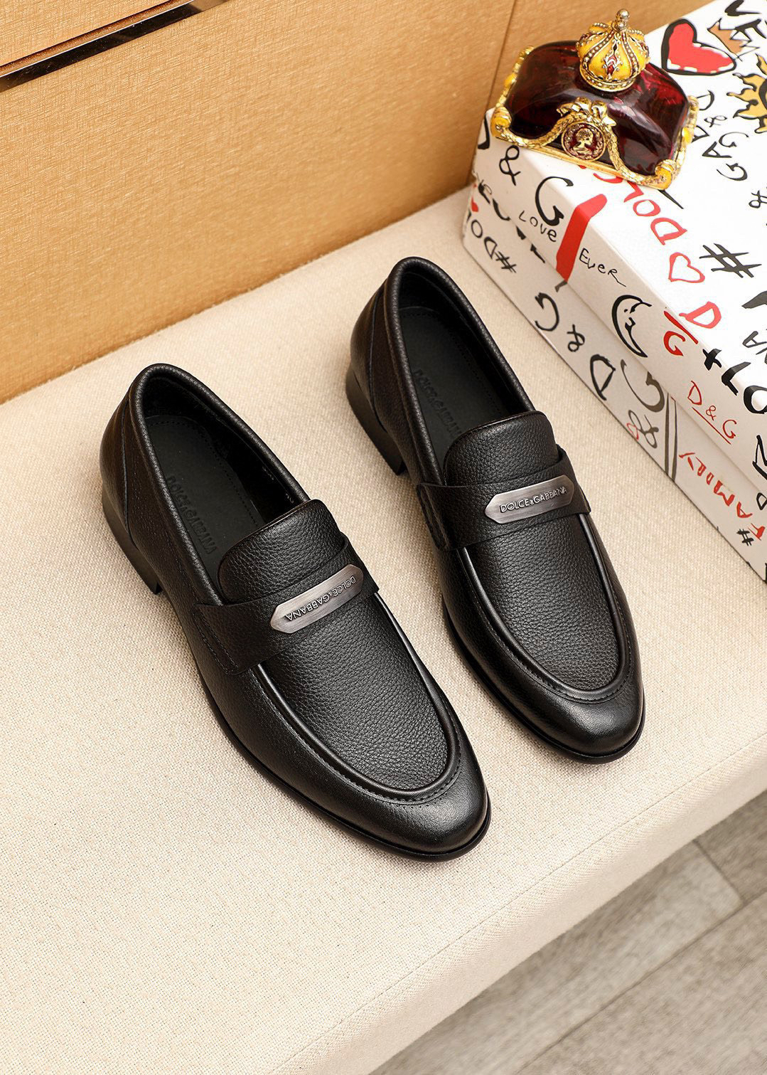 D&G men's leather shoes-50