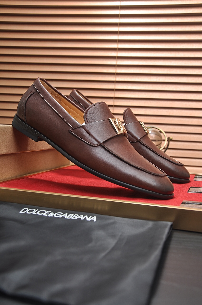 D&G men's leather shoes-2