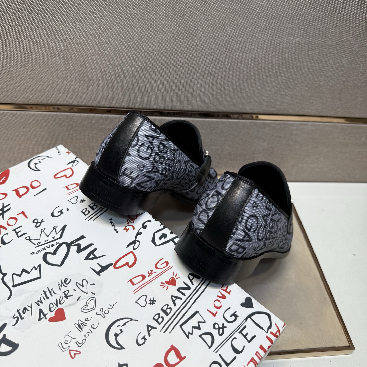 D&G men's leather shoes-108