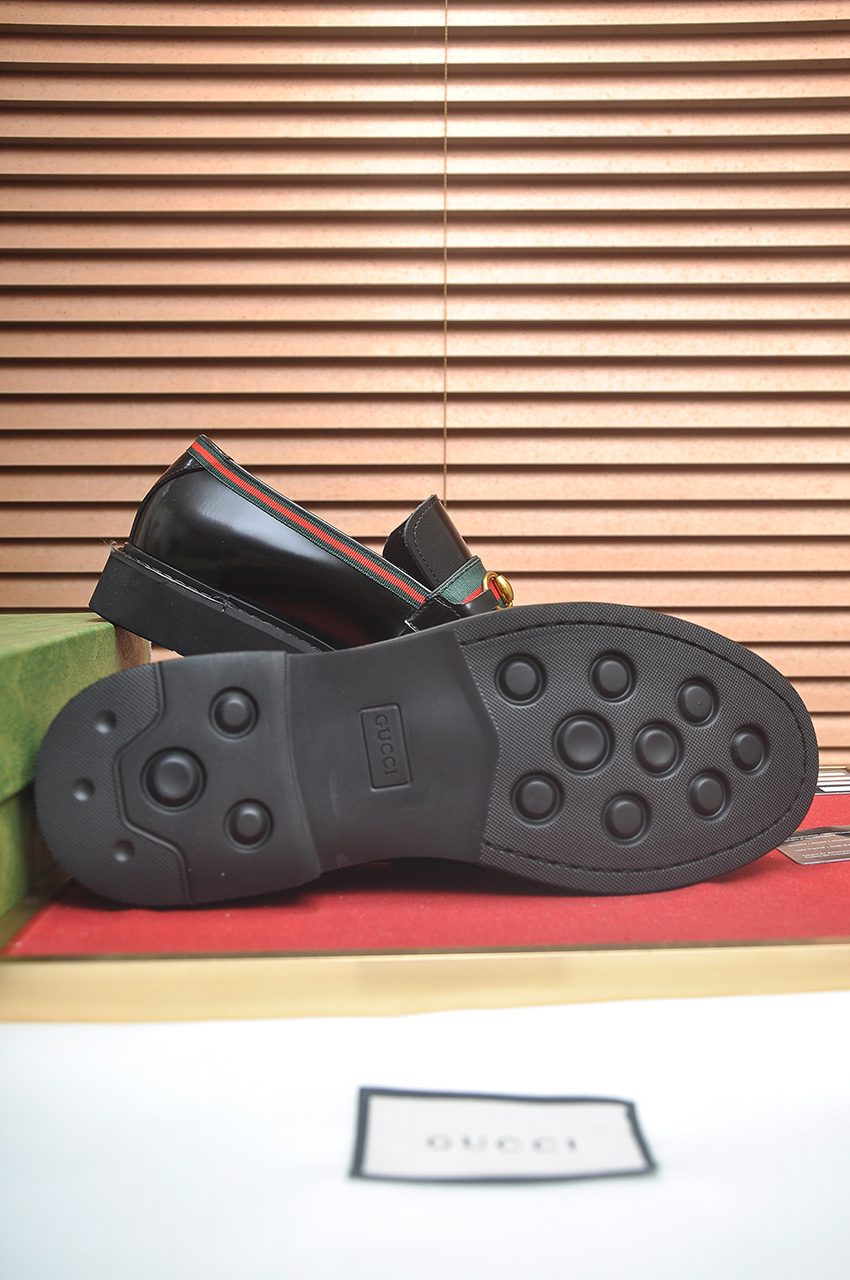 Gucci men's leather shoes-92