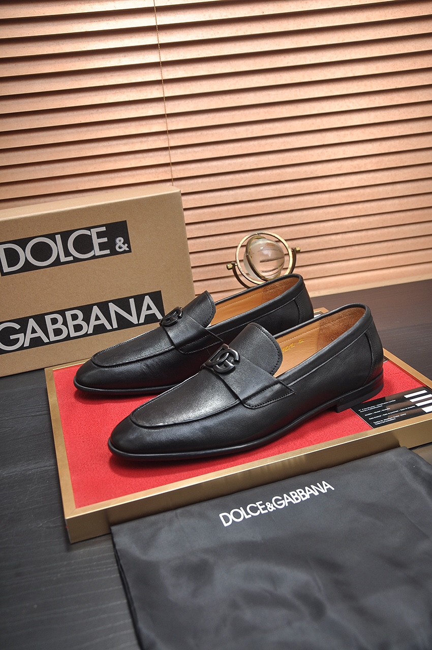 D&G men's leather shoes-3