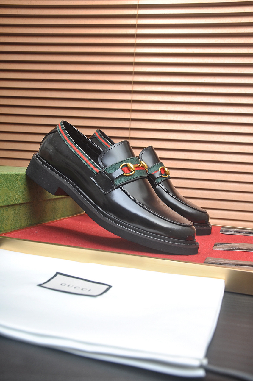 Gucci men's leather shoes-94