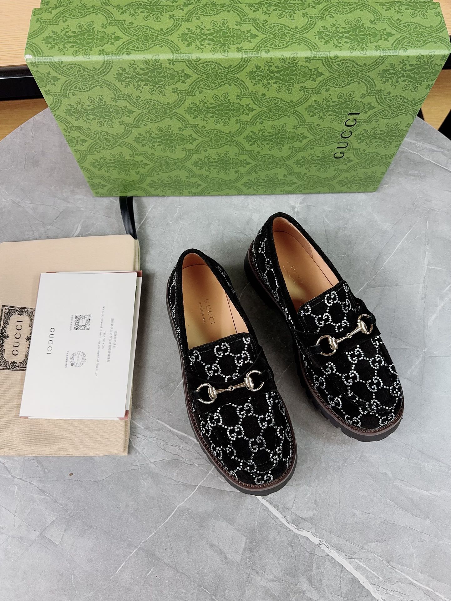 Gucci women's leather shoes-118