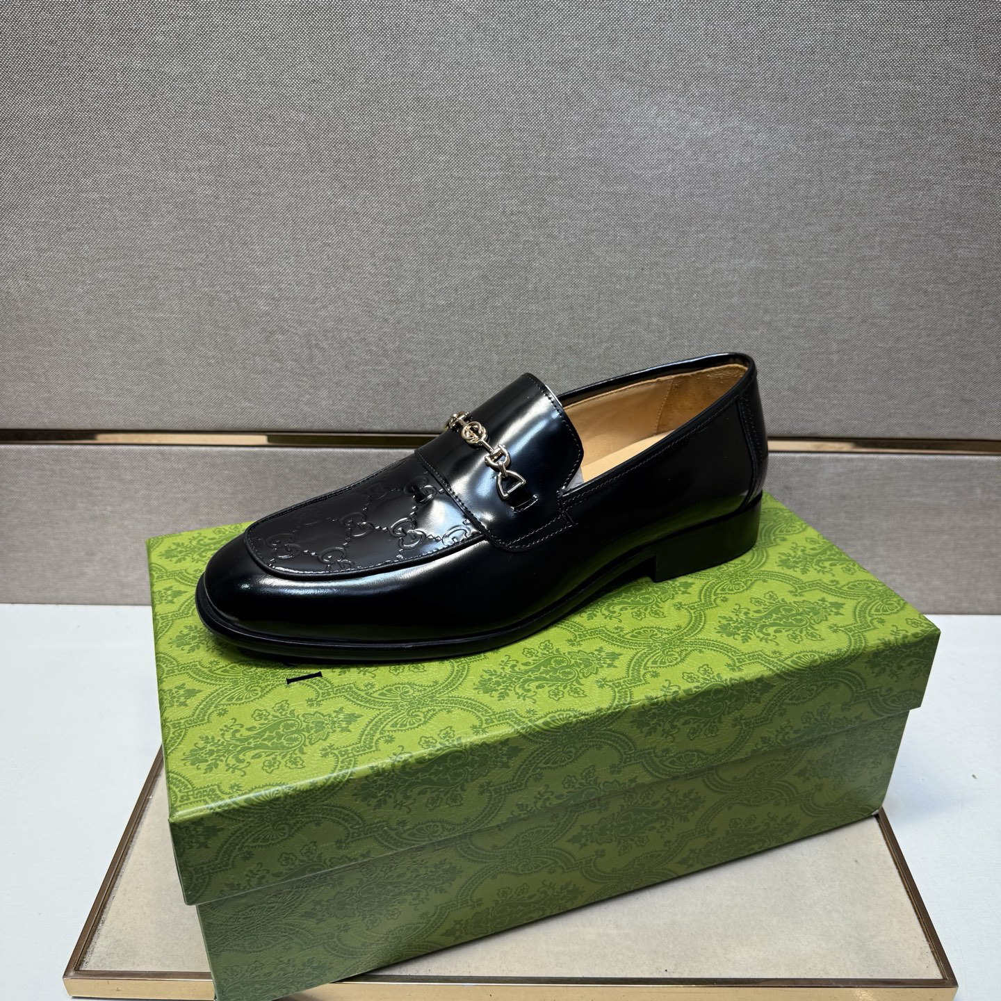 Gucci men's leather shoes-14