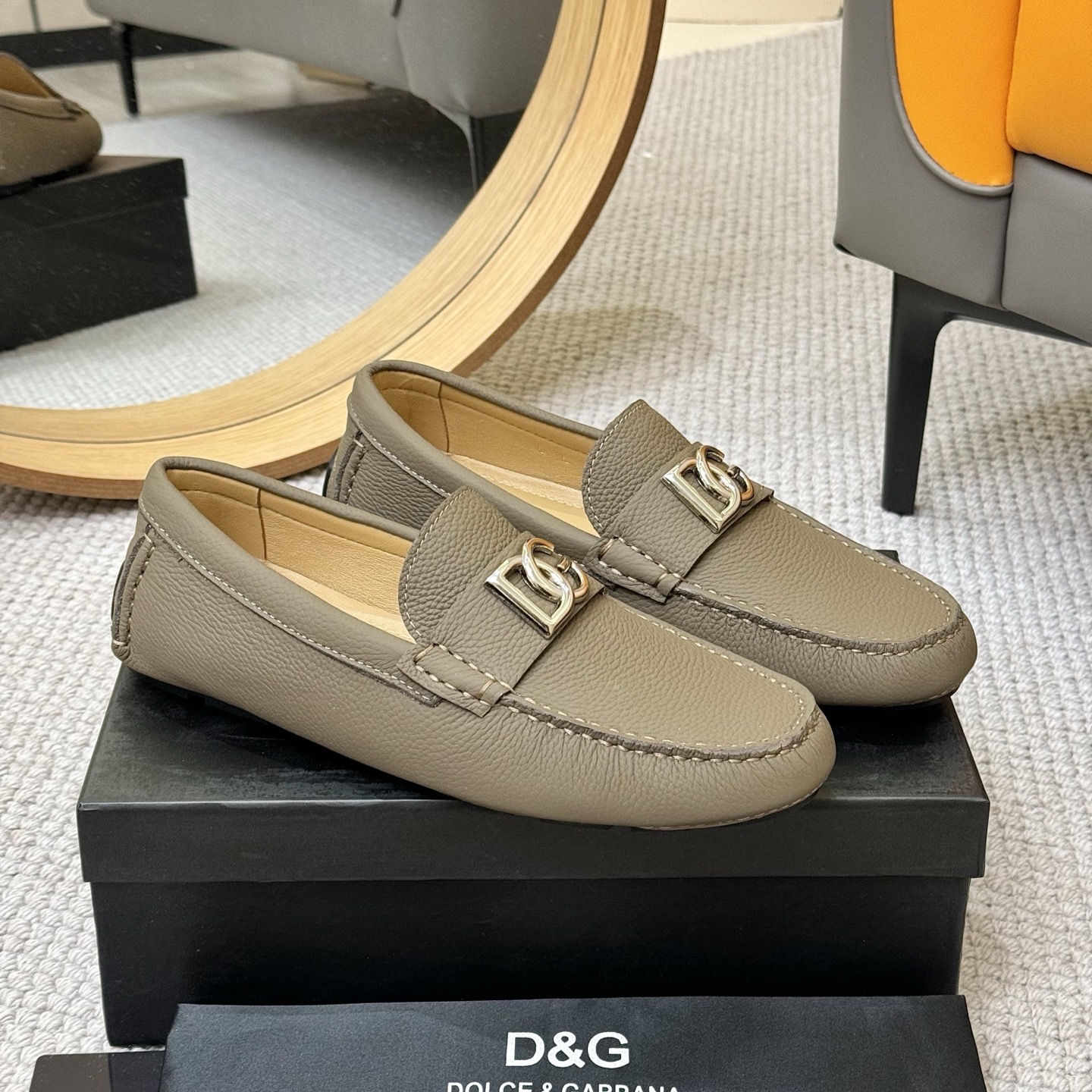 D&G men's leather shoes-75