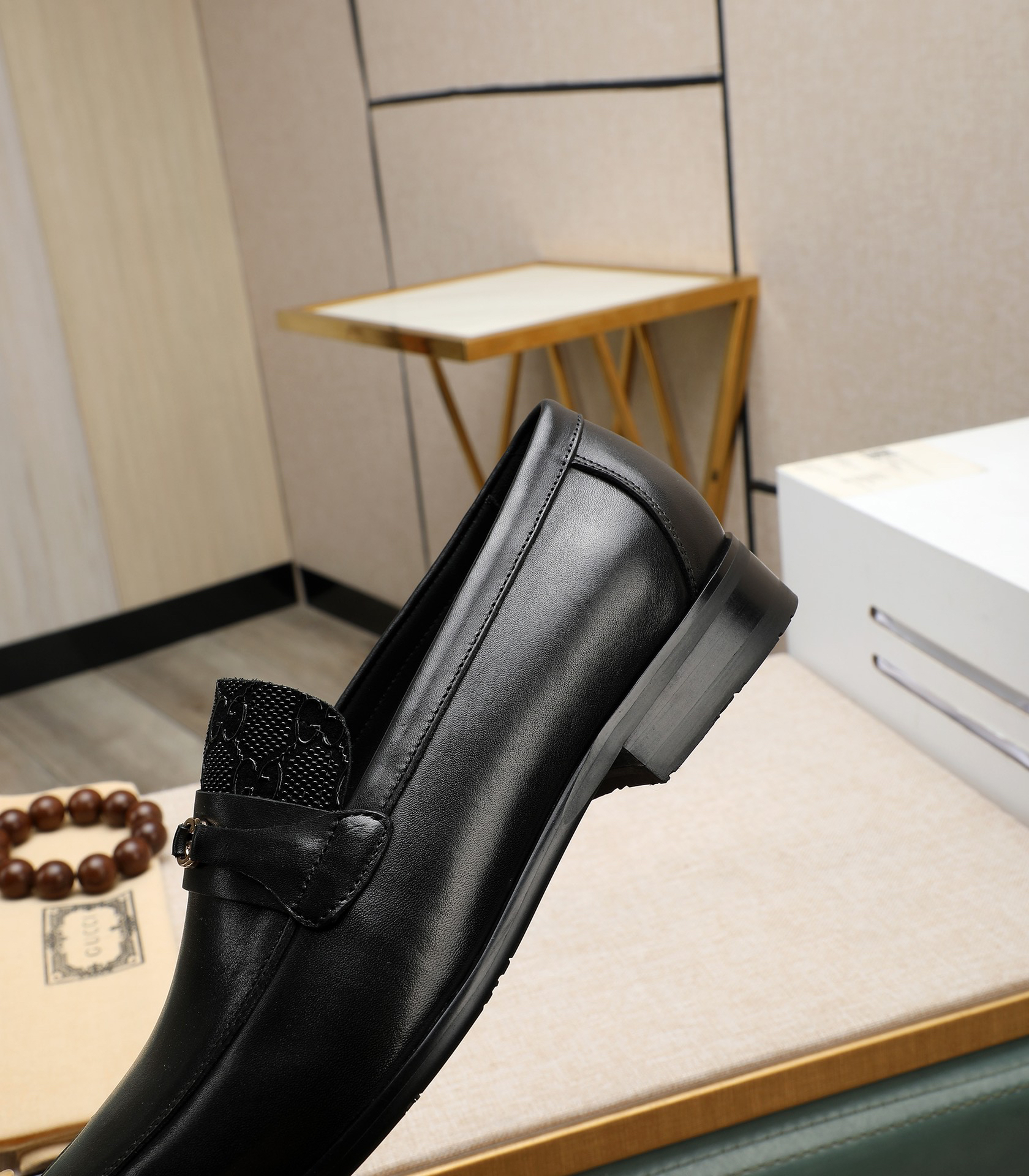 Gucci men's leather shoes-10