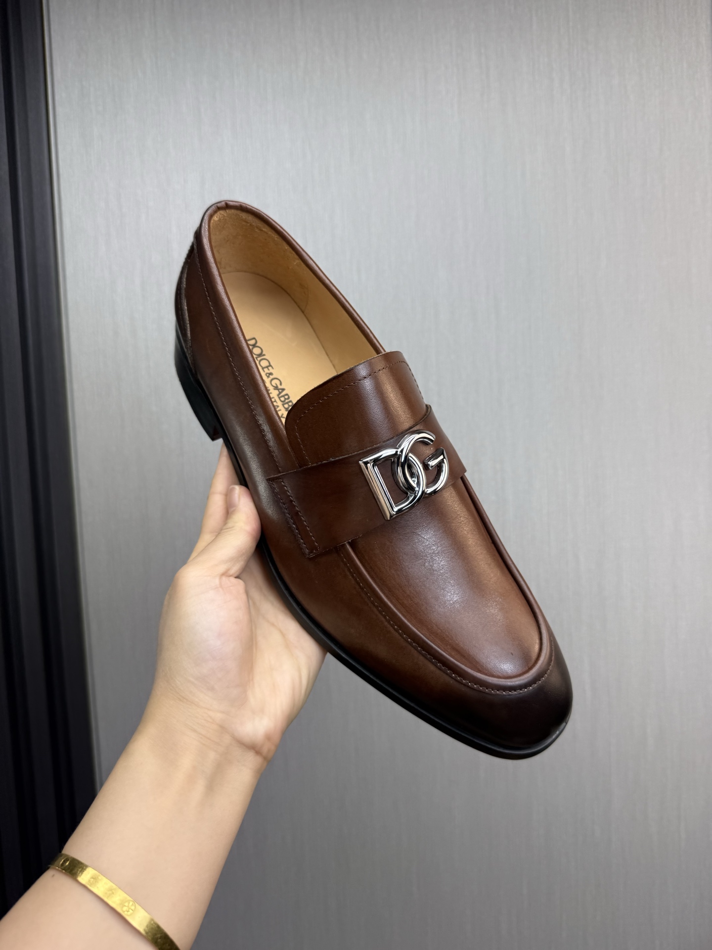 D&G men's leather shoes-25