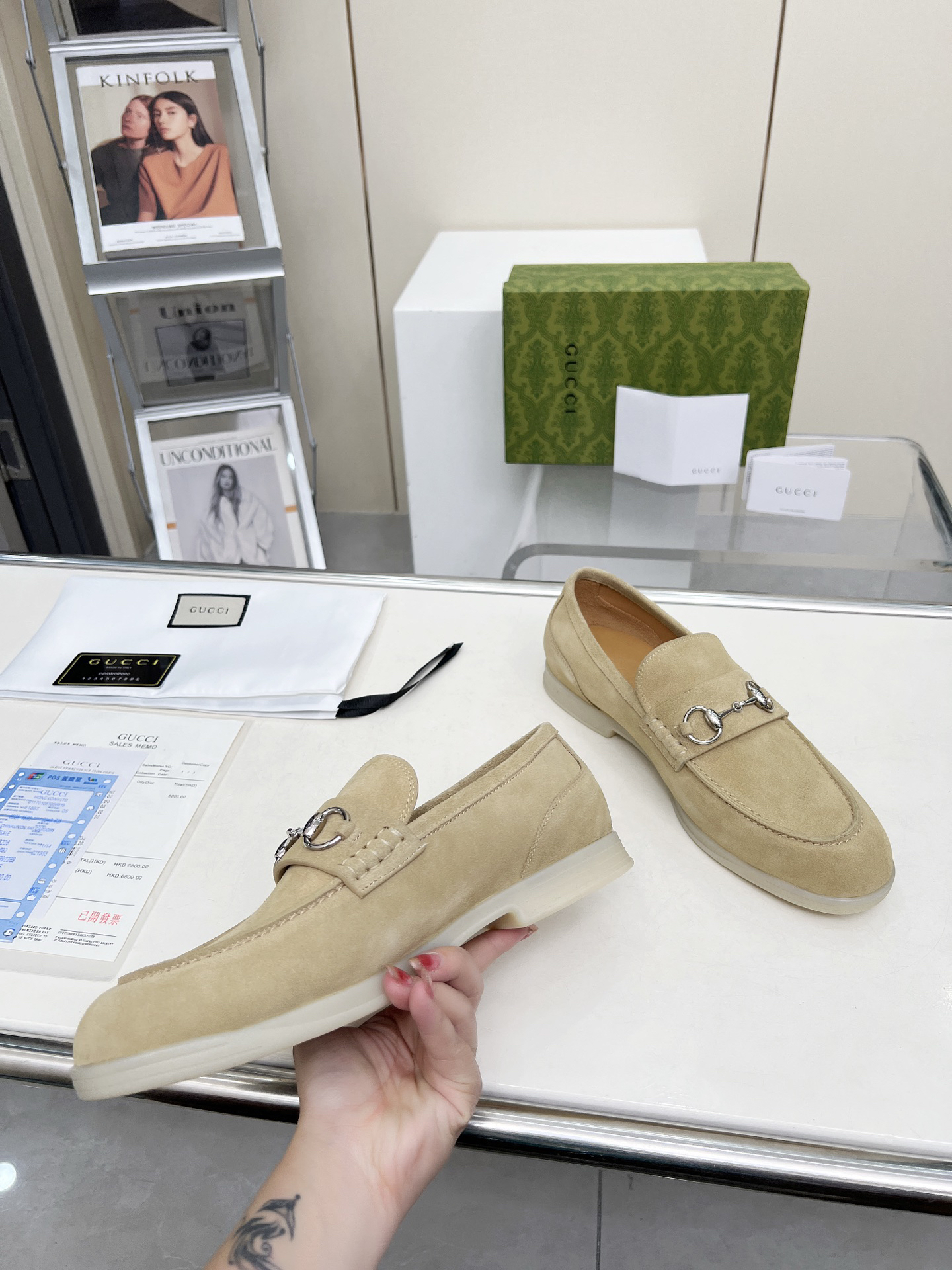 Gucci women's leather shoes-18