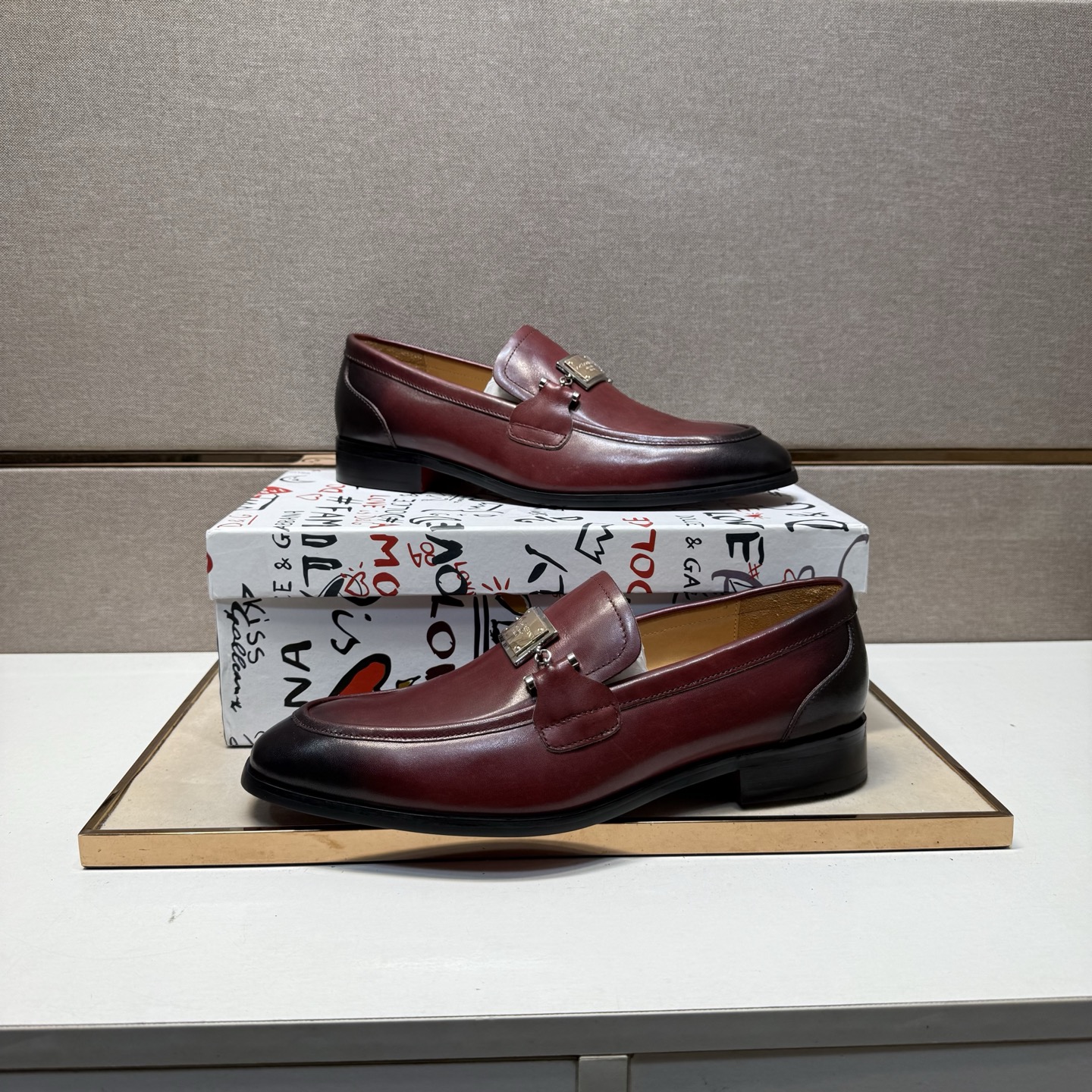 D&G men's leather shoes-40