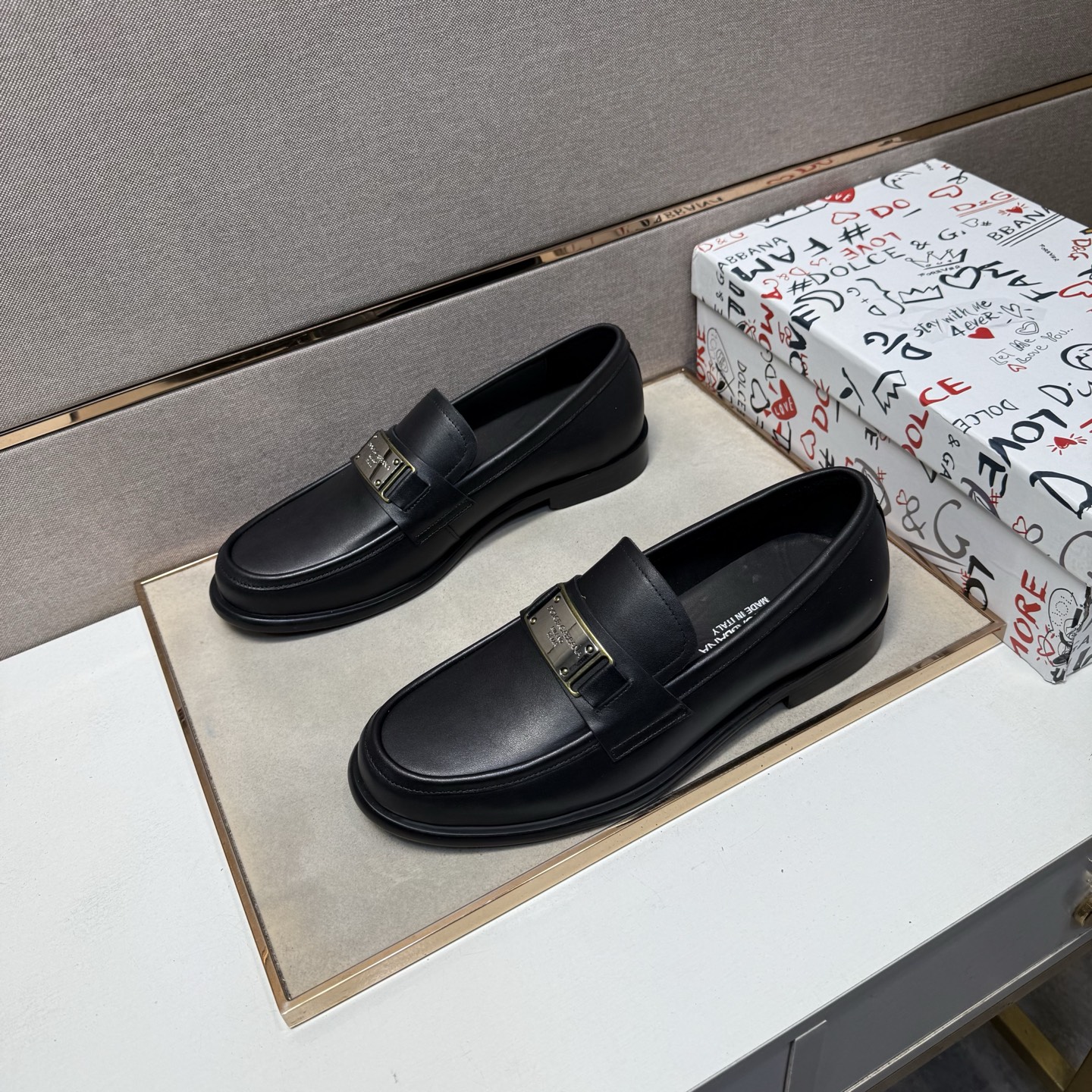 D&G men's leather shoes-28