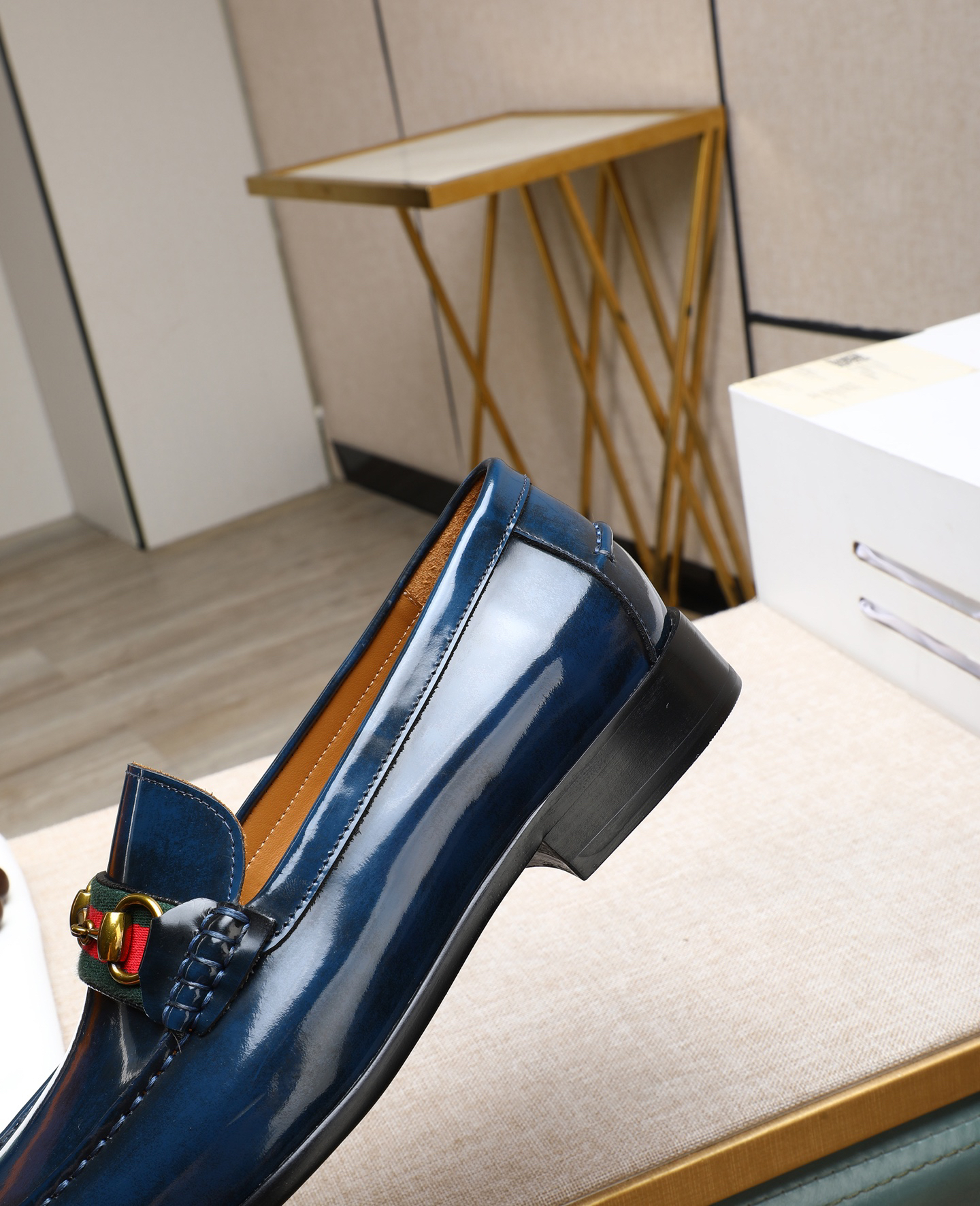 Gucci men's leather shoes-5