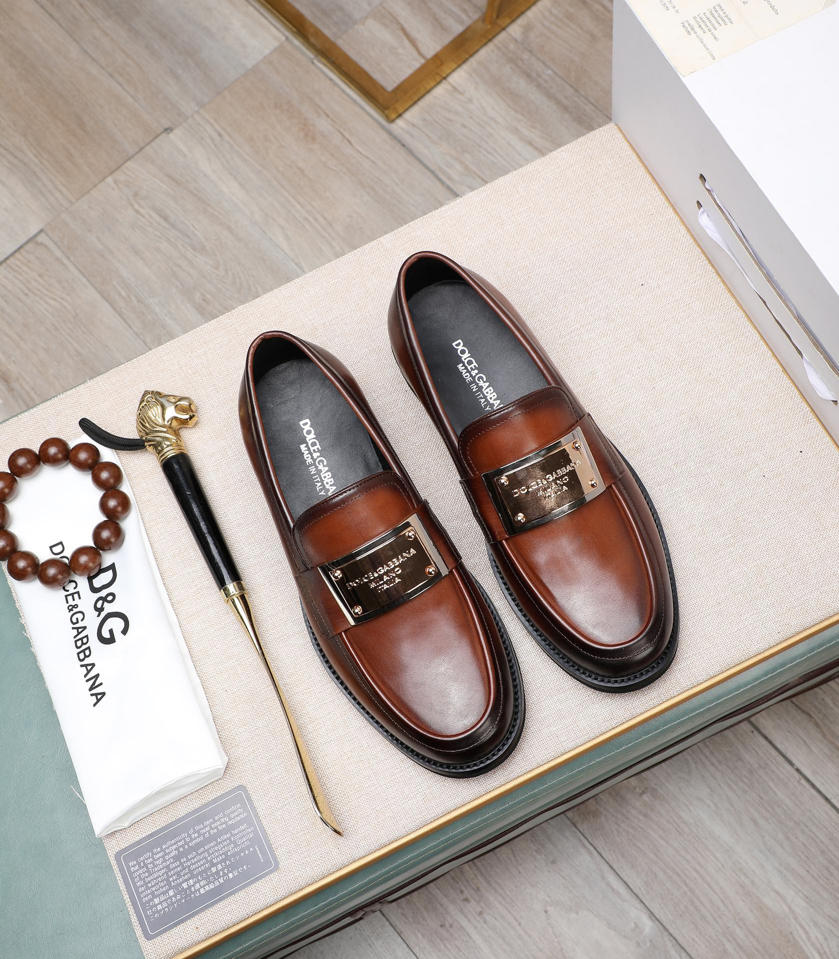 D&G men's leather shoes-6