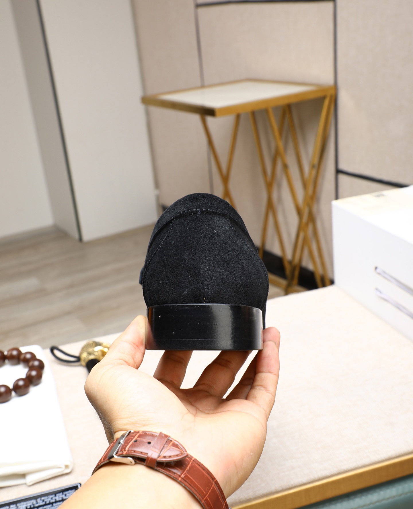 Gucci men's leather shoes-6