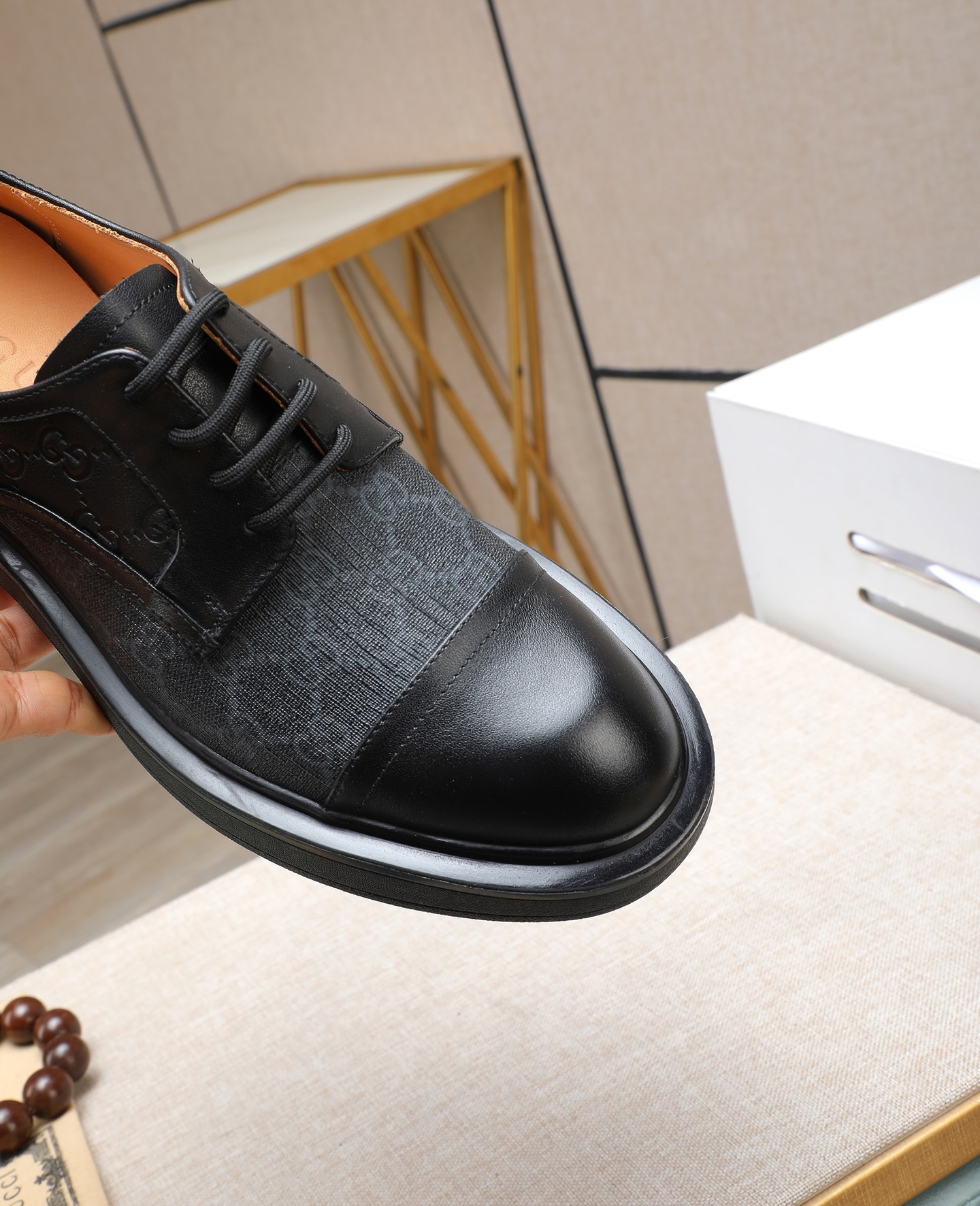 Gucci men's leather shoes-56