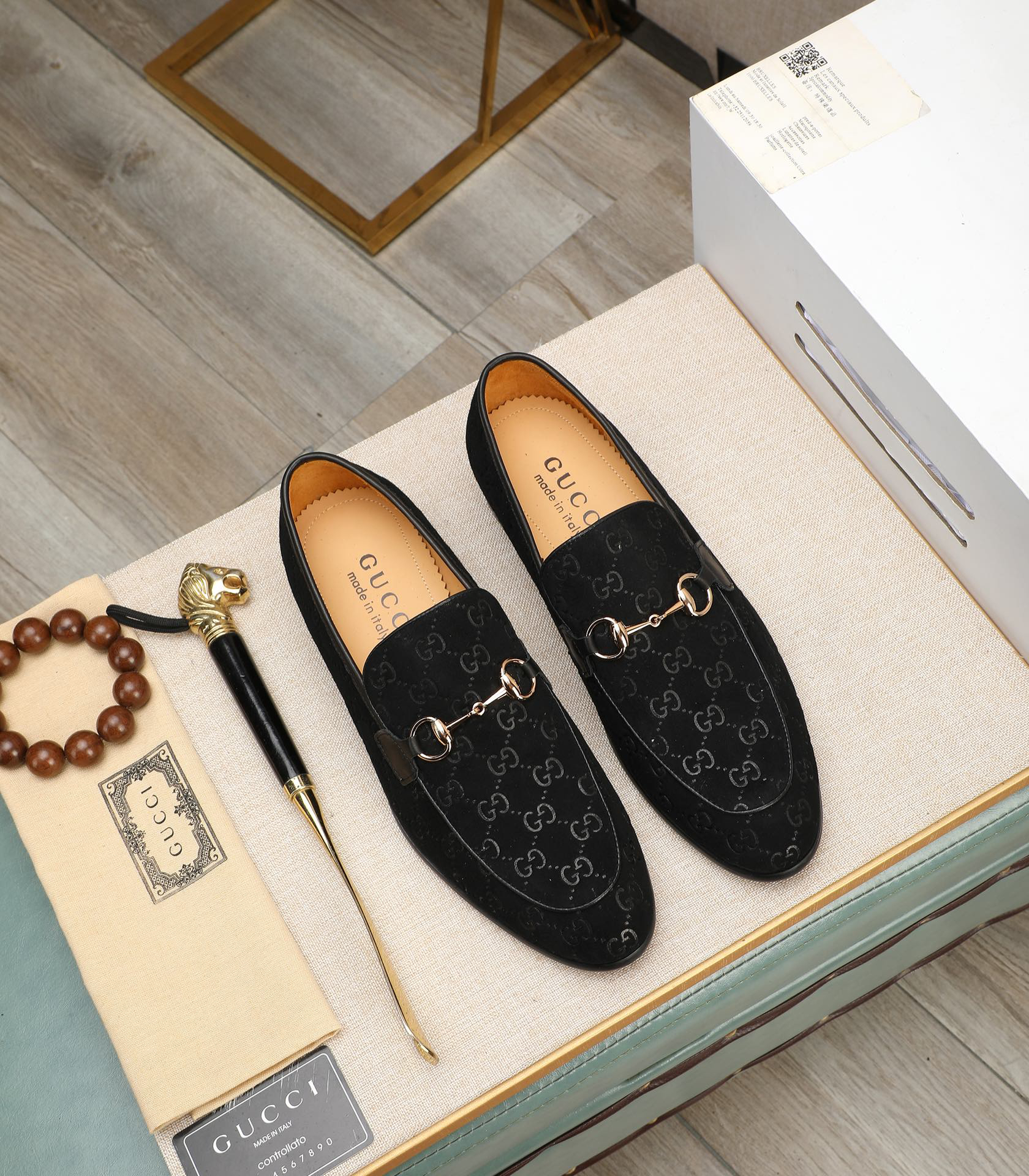 Gucci men's leather shoes-72