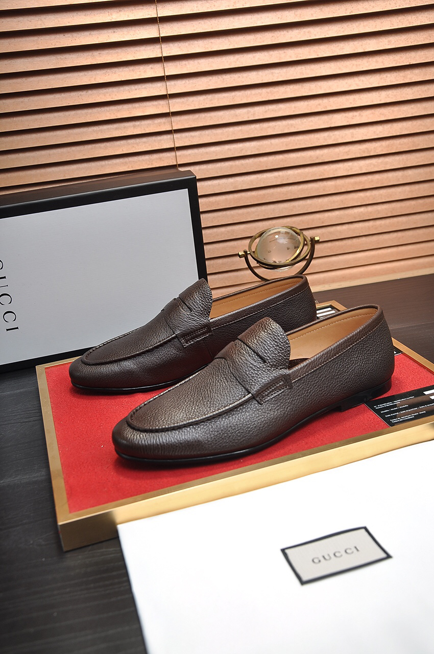 Gucci men's leather shoes-61