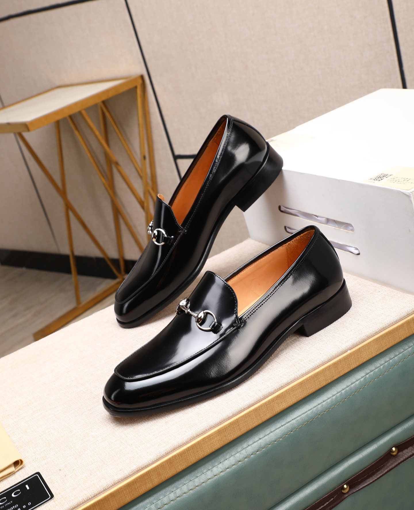 Gucci men's leather shoes-96