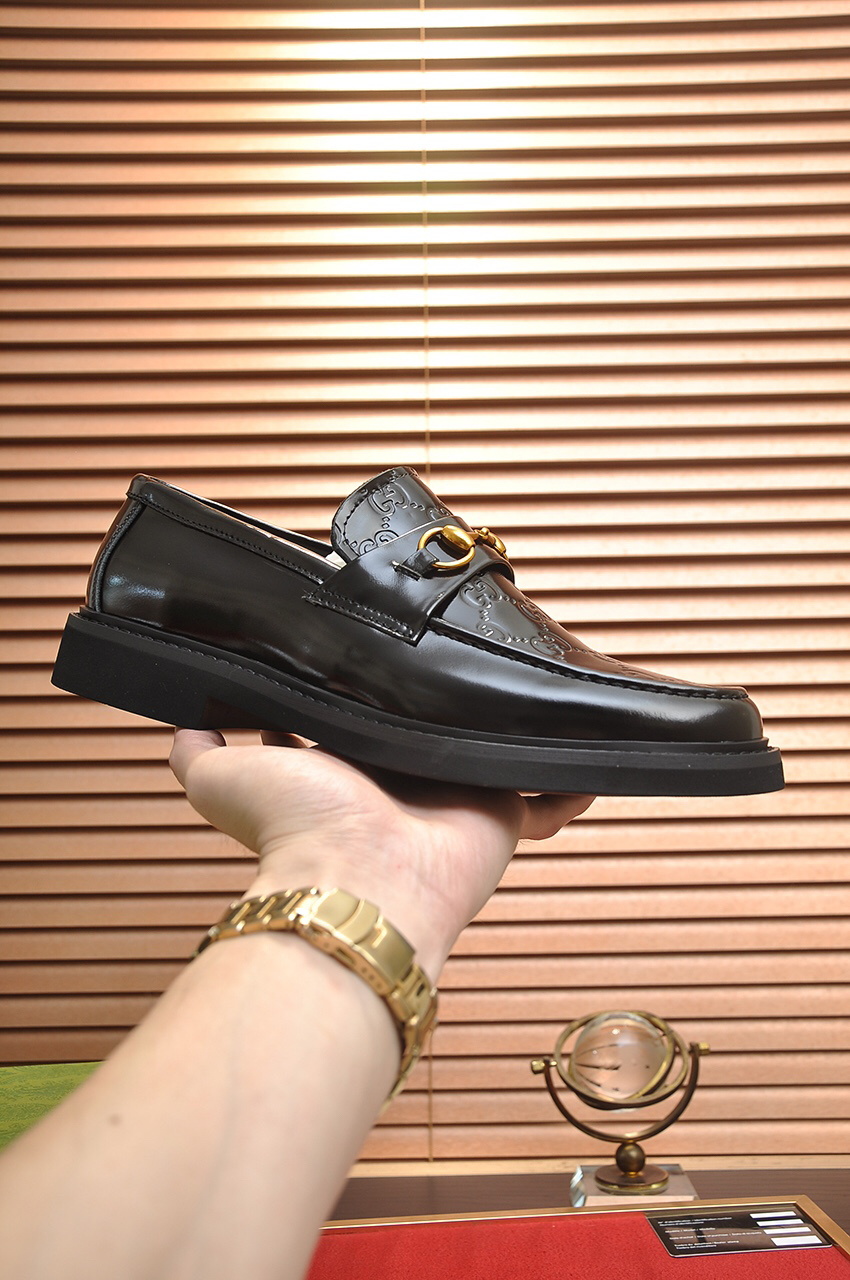 Gucci men's leather shoes-67