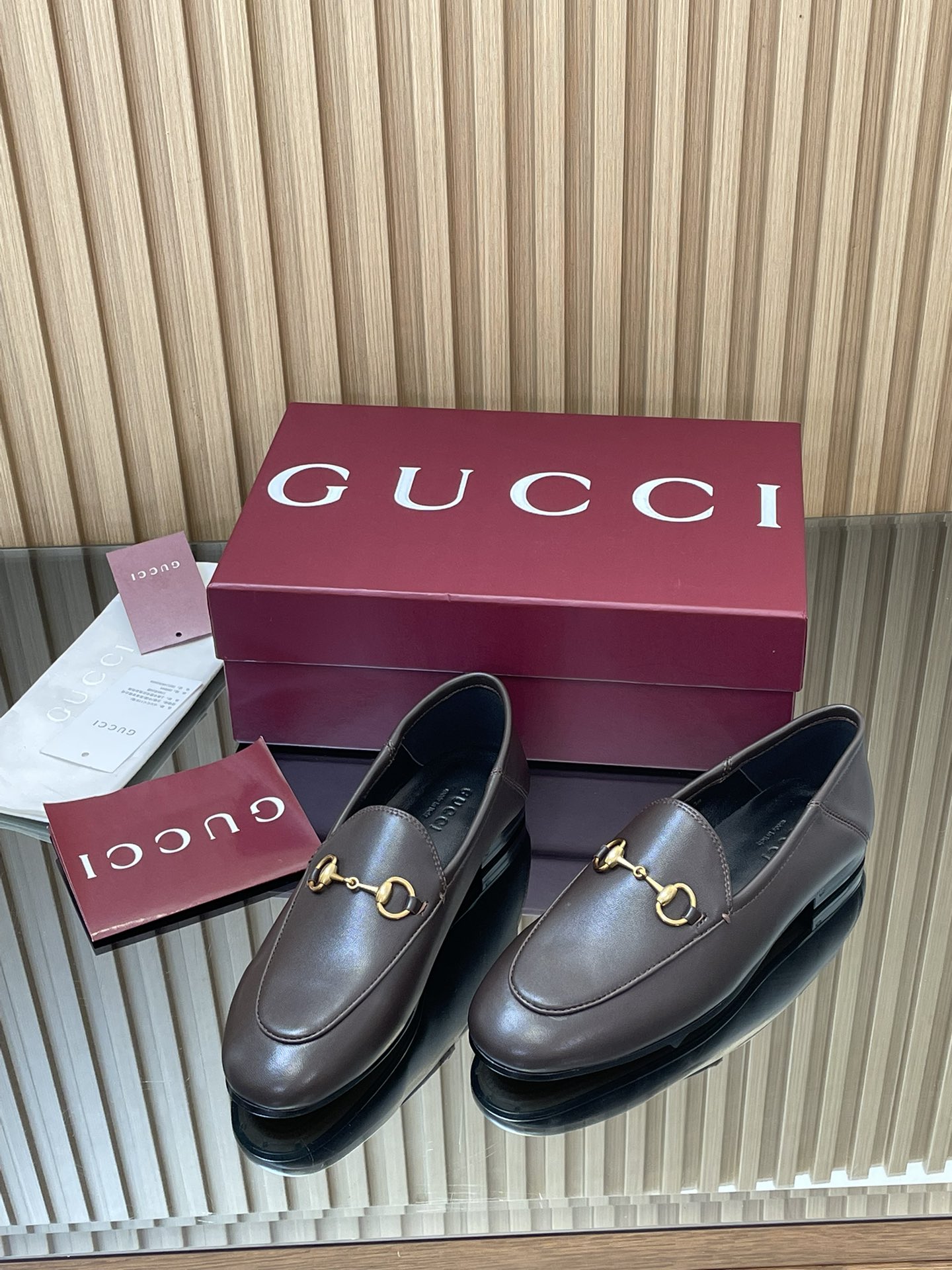 Gucci women's leather shoes-48