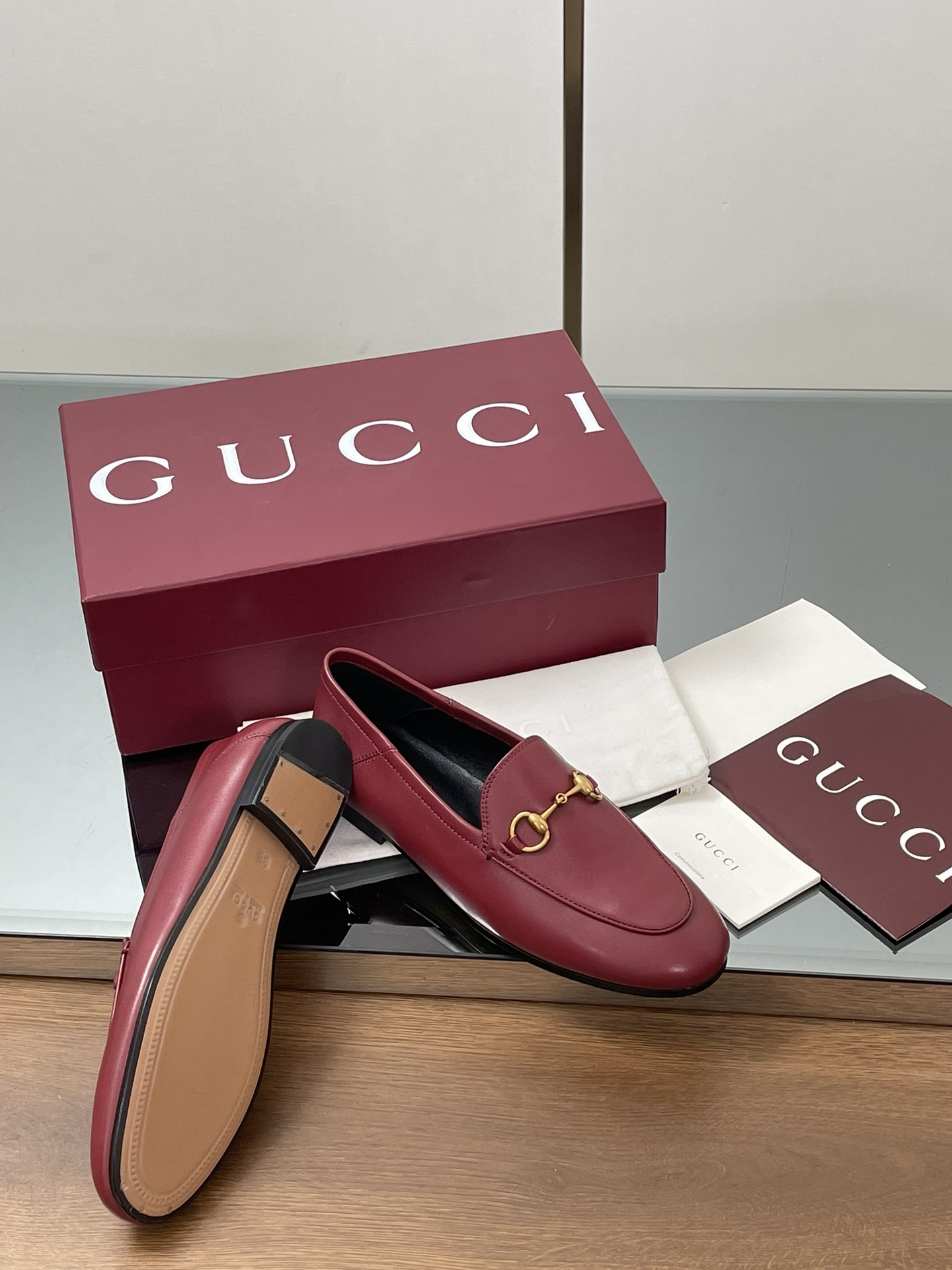 Gucci women's leather shoes-46