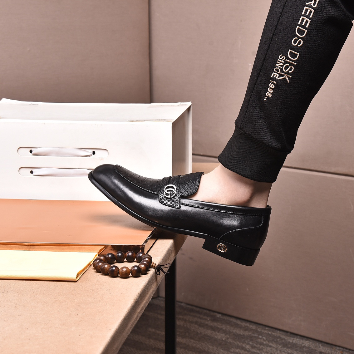 Gucci men's leather shoes-39