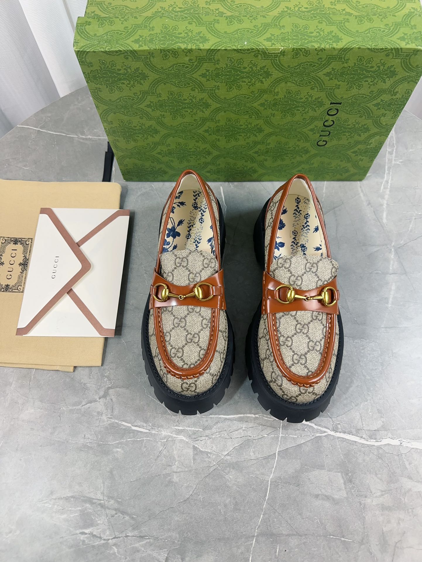 Gucci men's leather shoes-1