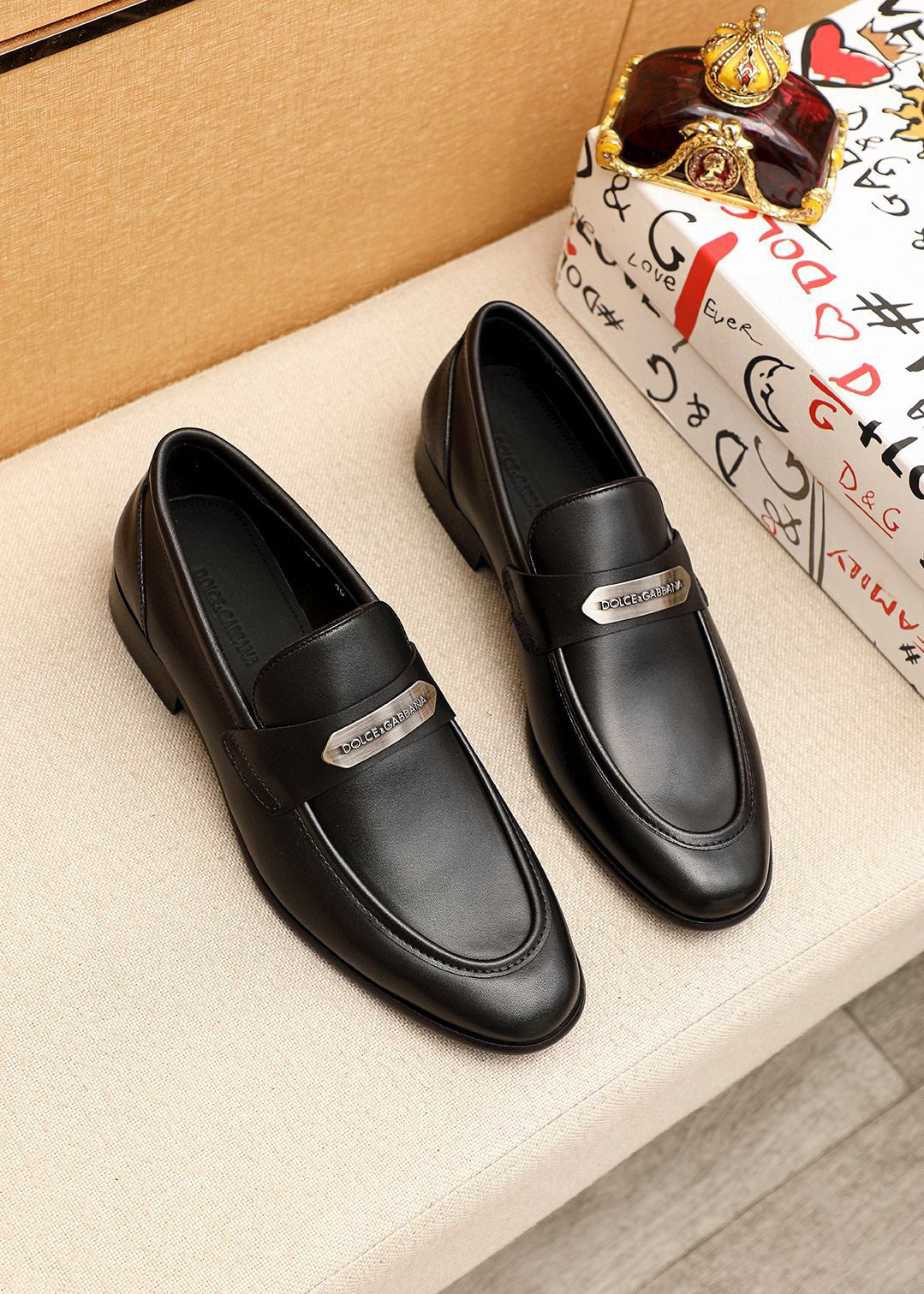 D&G men's leather shoes-51