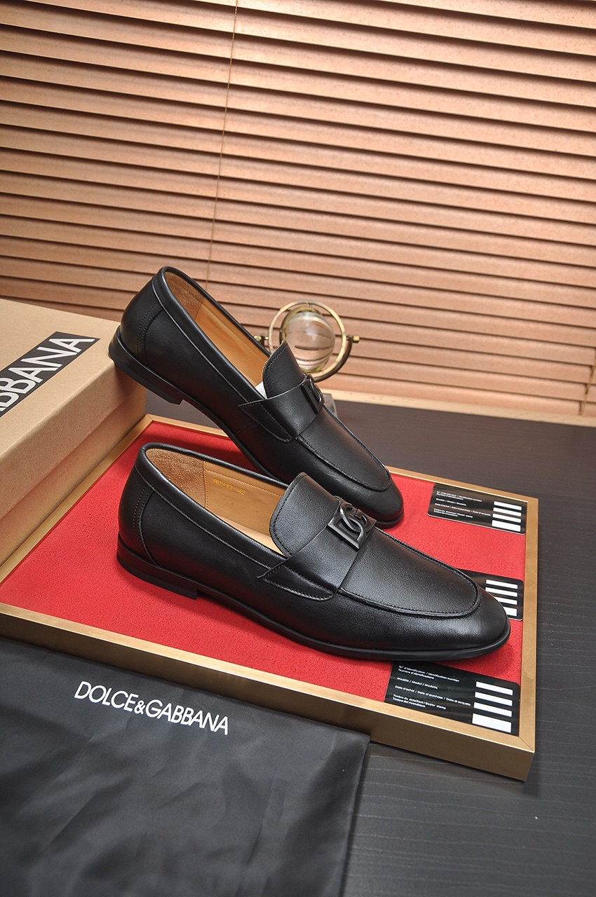 D&G men's leather shoes-3