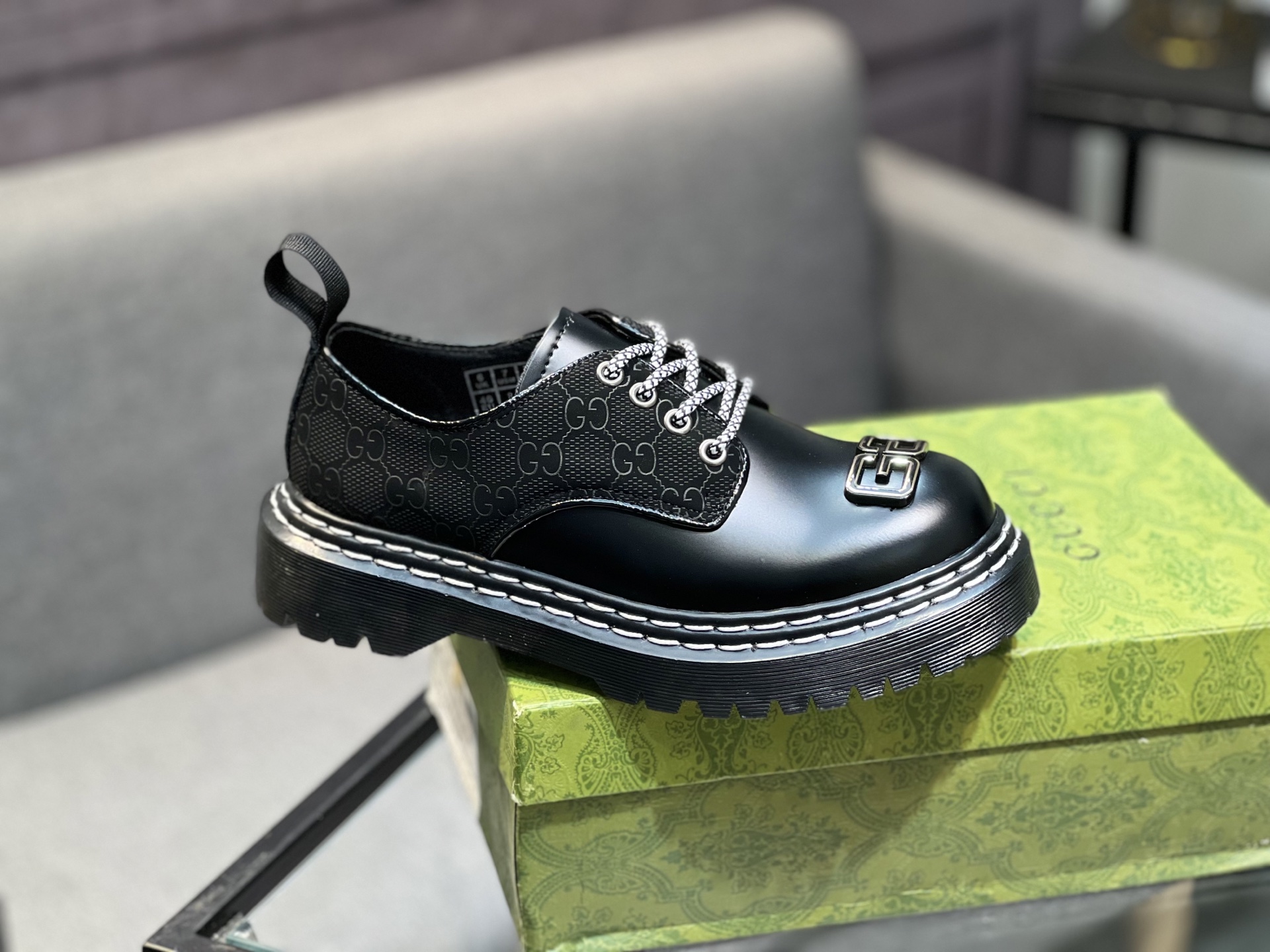 Gucci men's leather shoes-48