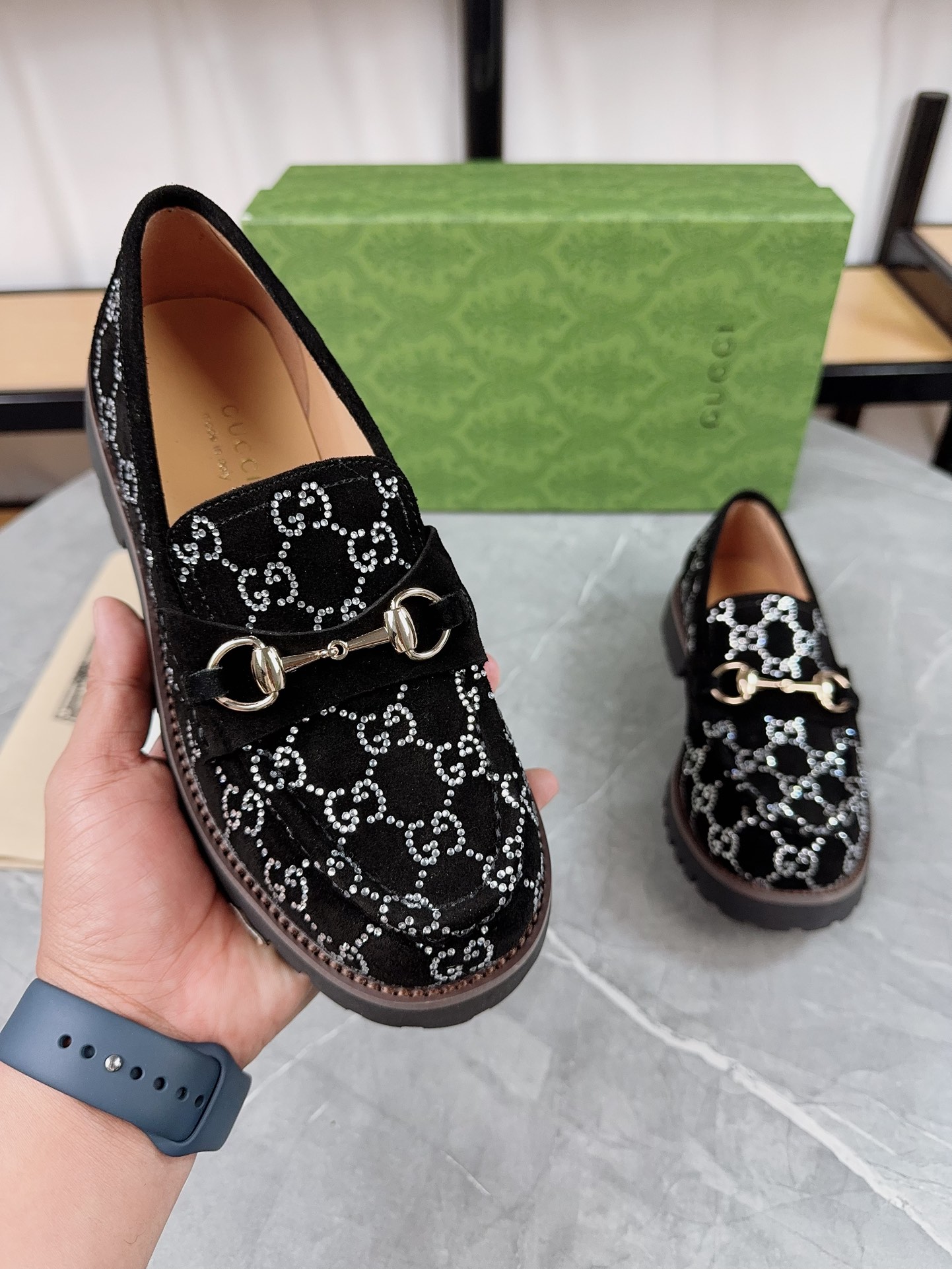 Gucci women's leather shoes-118