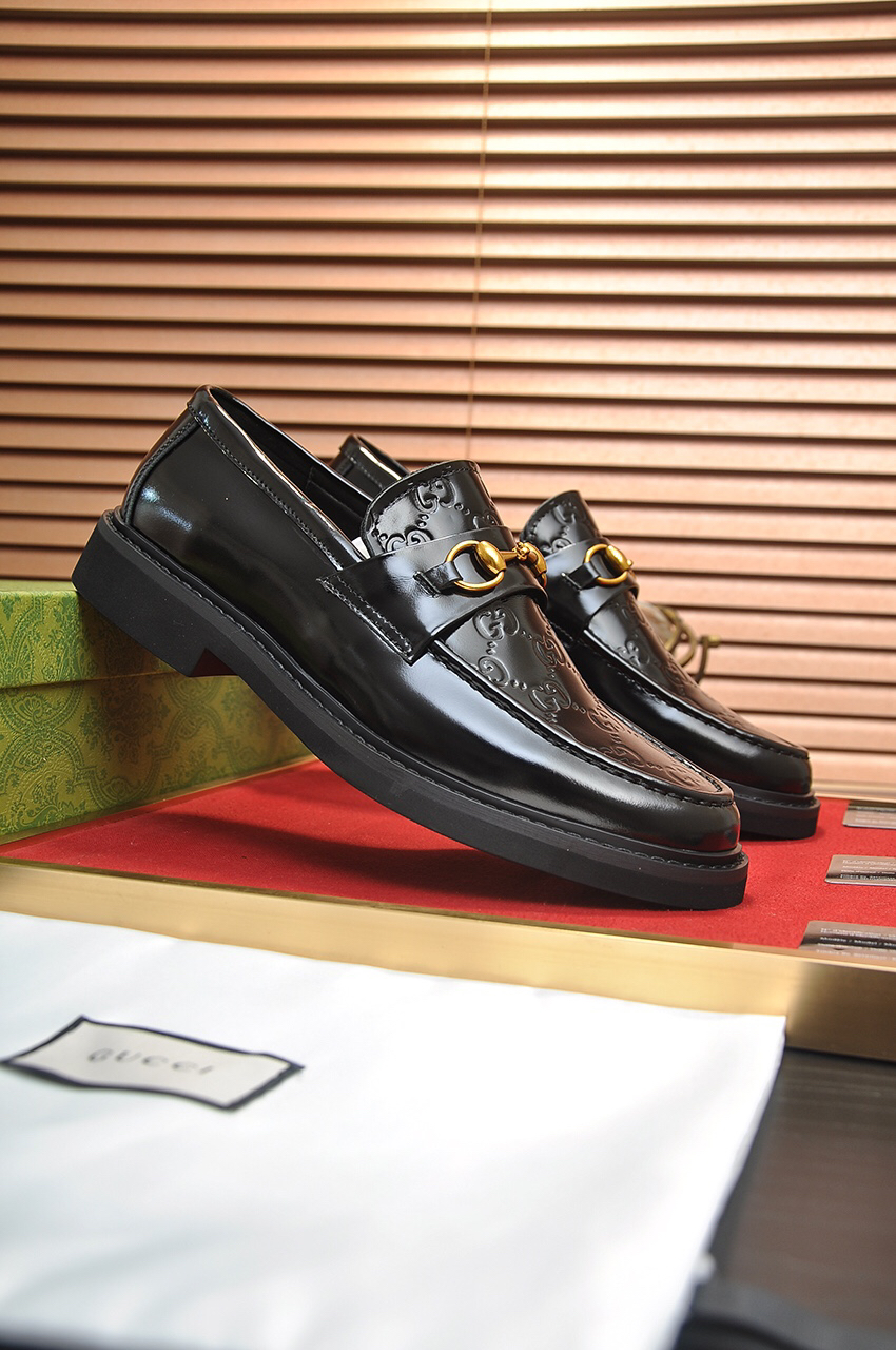 Gucci men's leather shoes-67