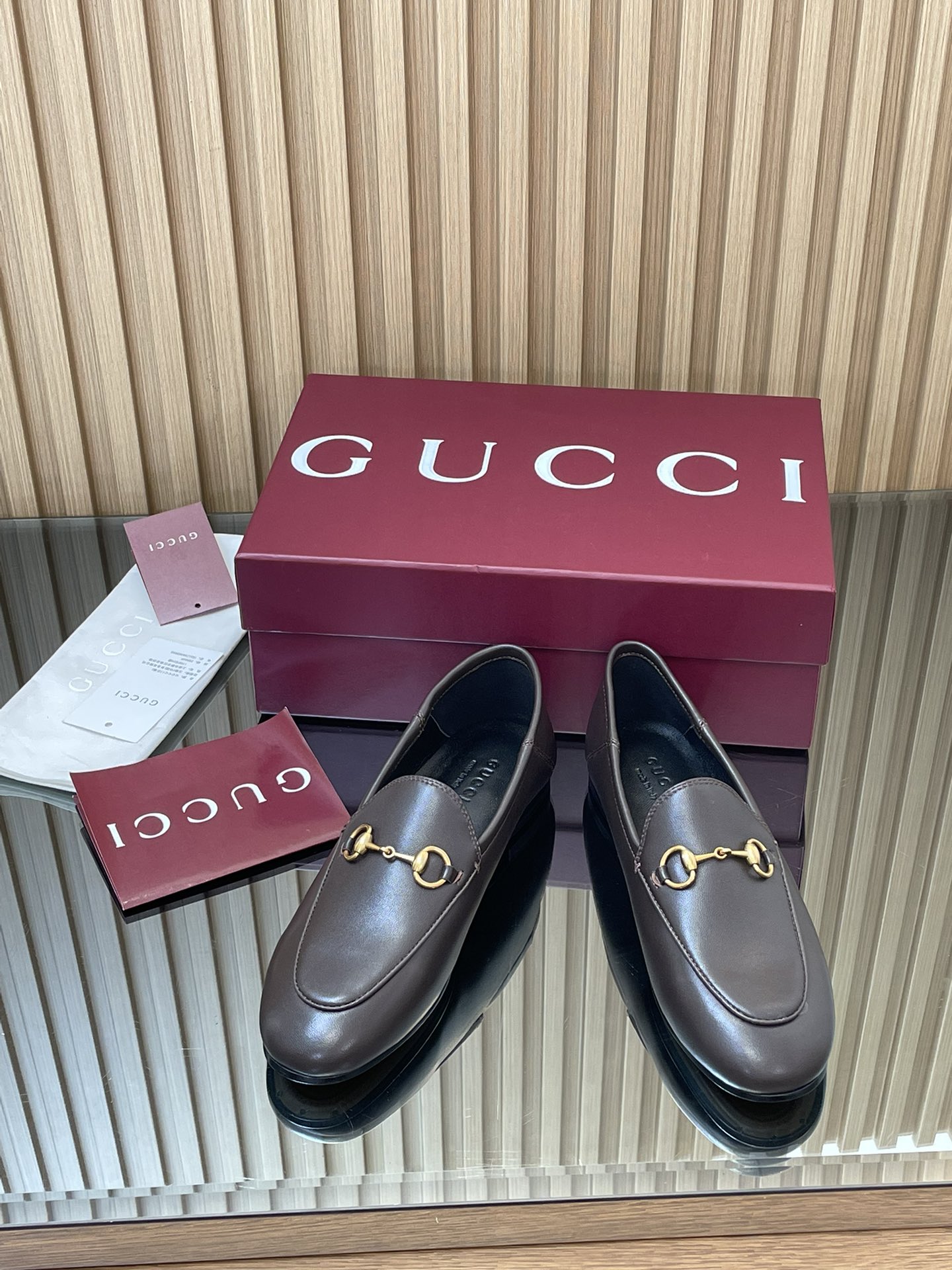 Gucci women's leather shoes-48