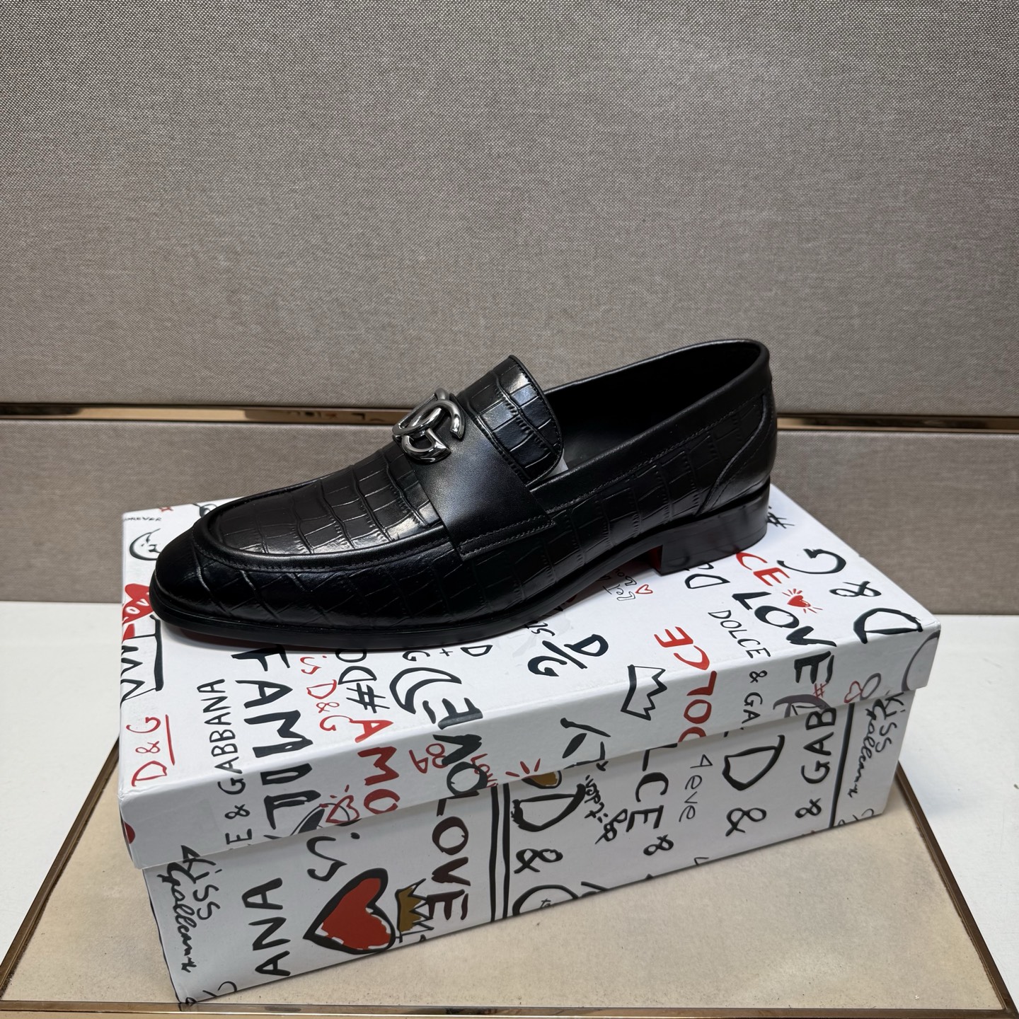 D&G men's leather shoes-31