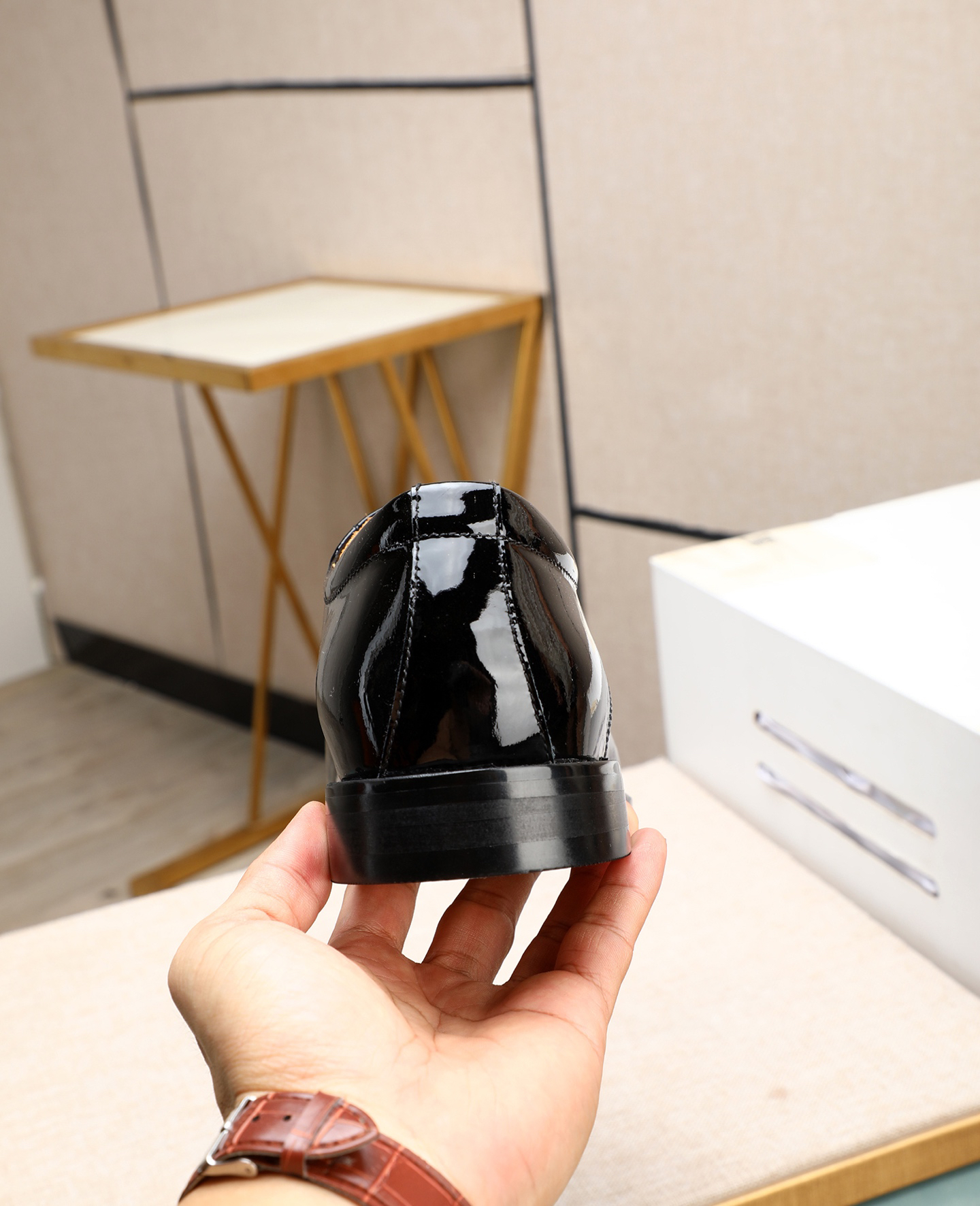 Gucci men's leather shoes-115