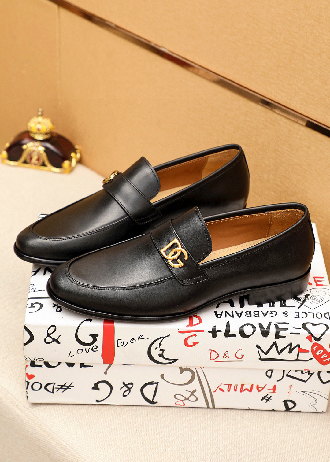 D&G men's leather shoes-53