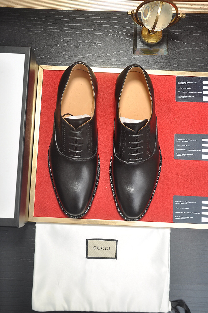 Gucci men's leather shoes-63