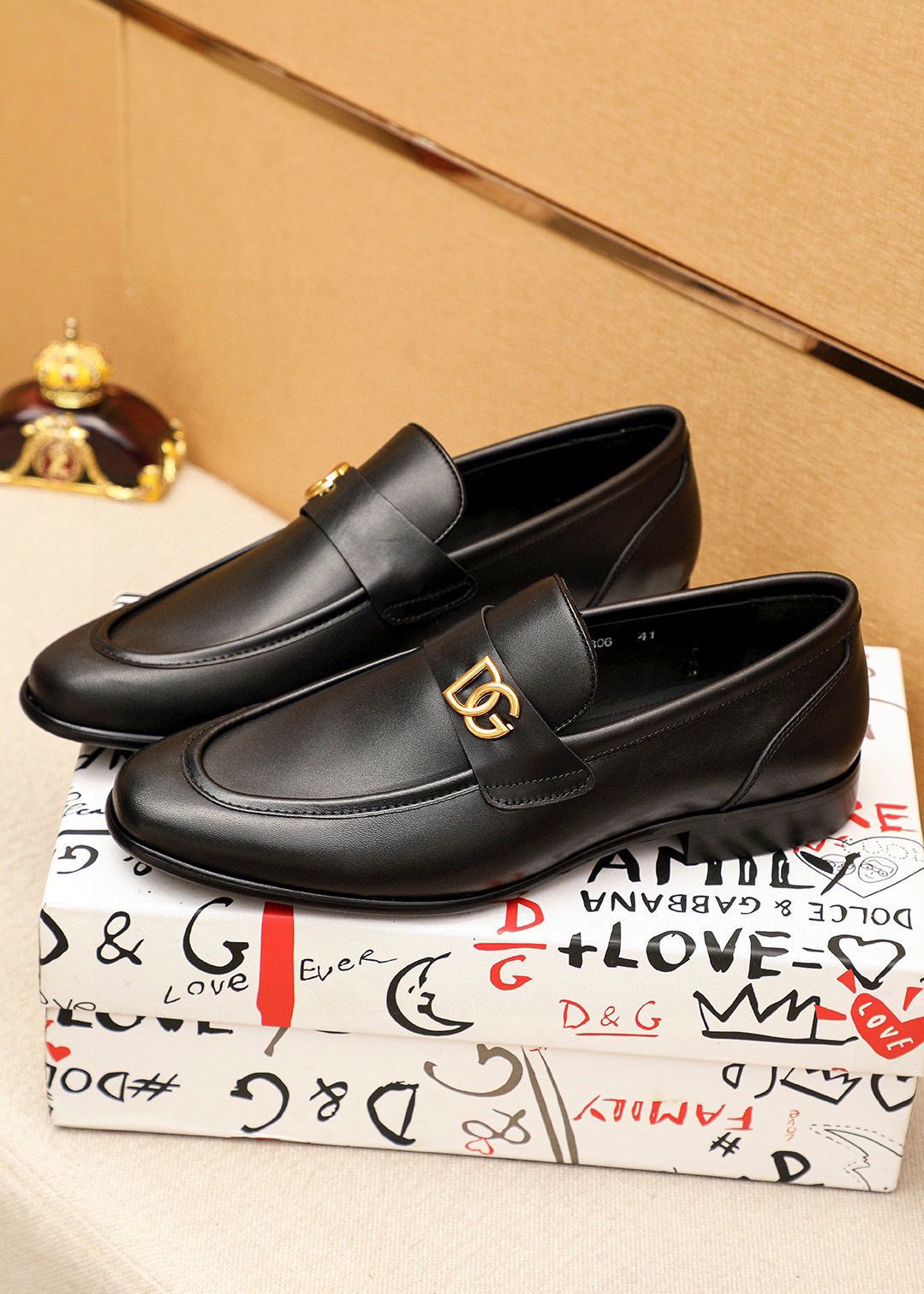 D&G men's leather shoes-47