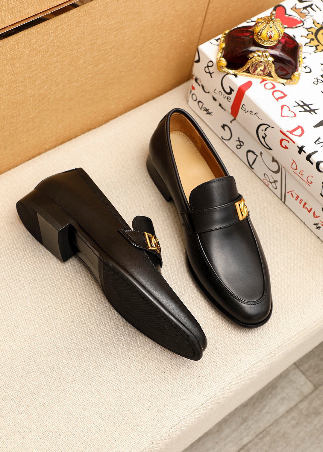 D&G men's leather shoes-53